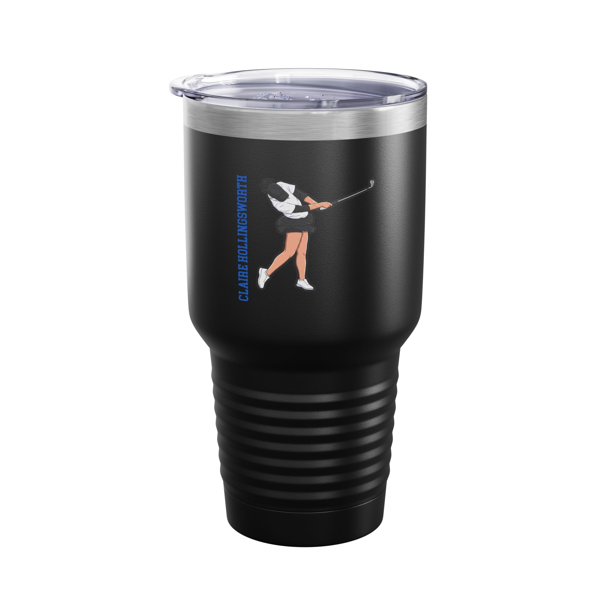 30oz Tumbler — character_name_vertical in Black