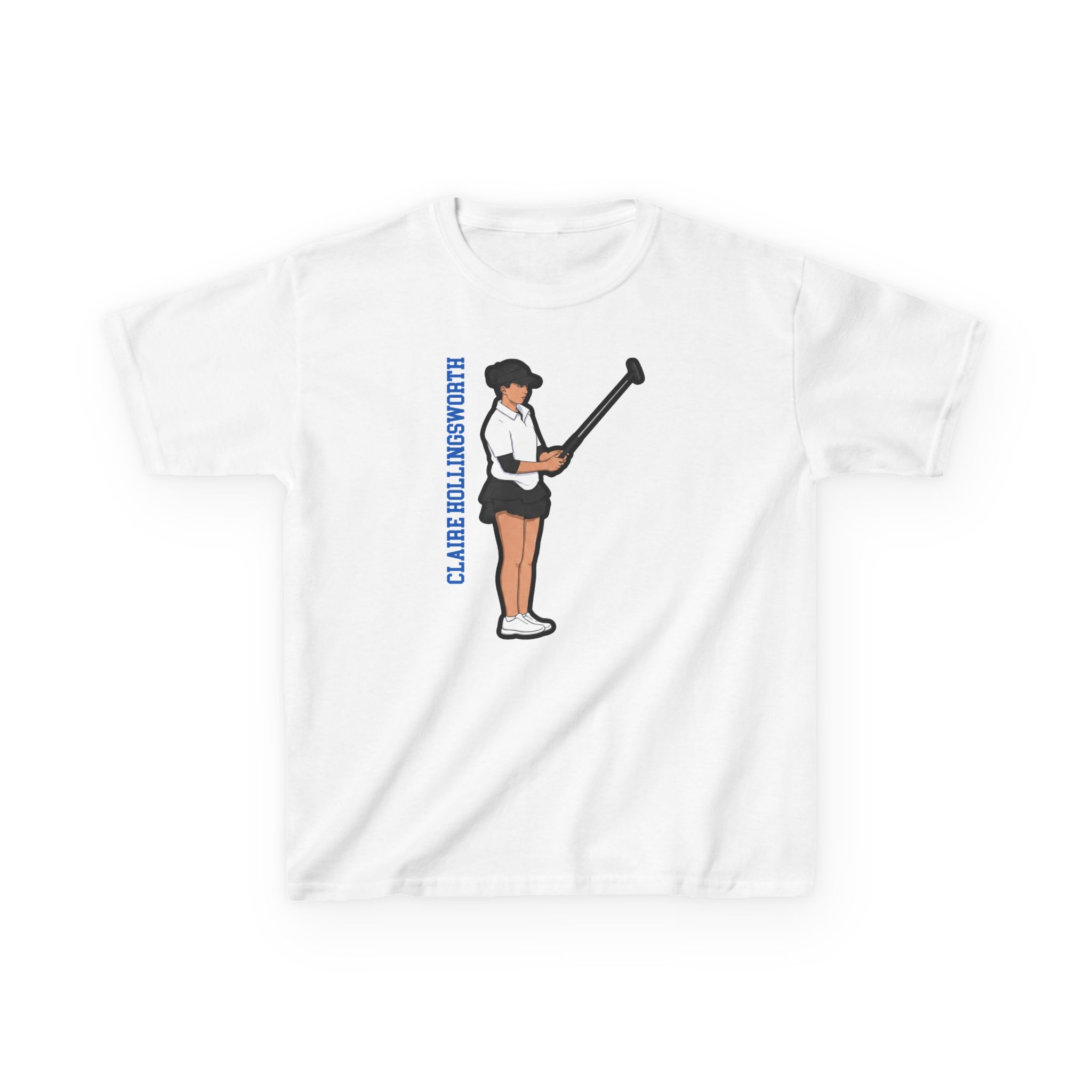 Youth Tee — character_name_vertical in White