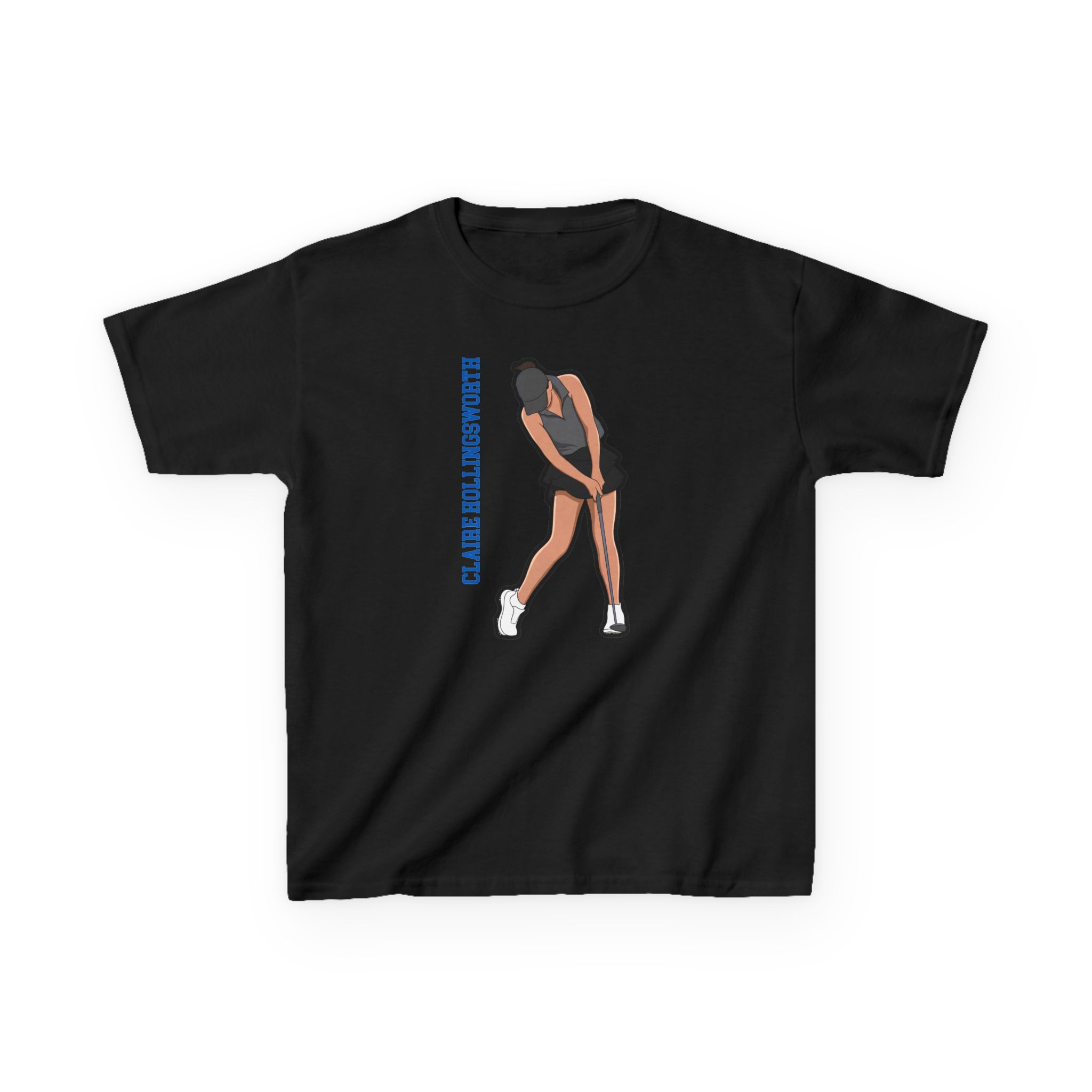 Youth Tee — character_name_vertical in Black