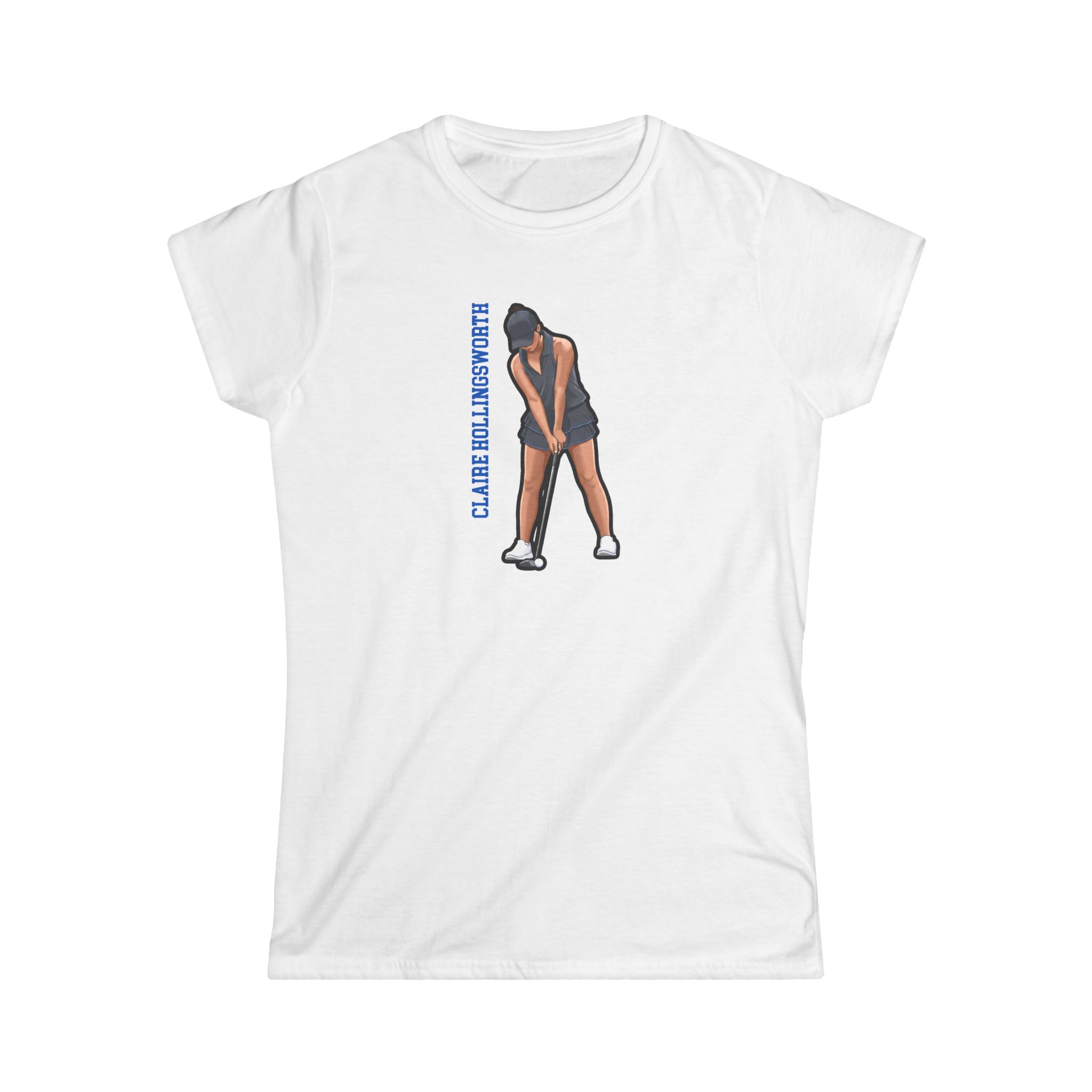 Women's Softstyle Tee — character_name_vertical in White