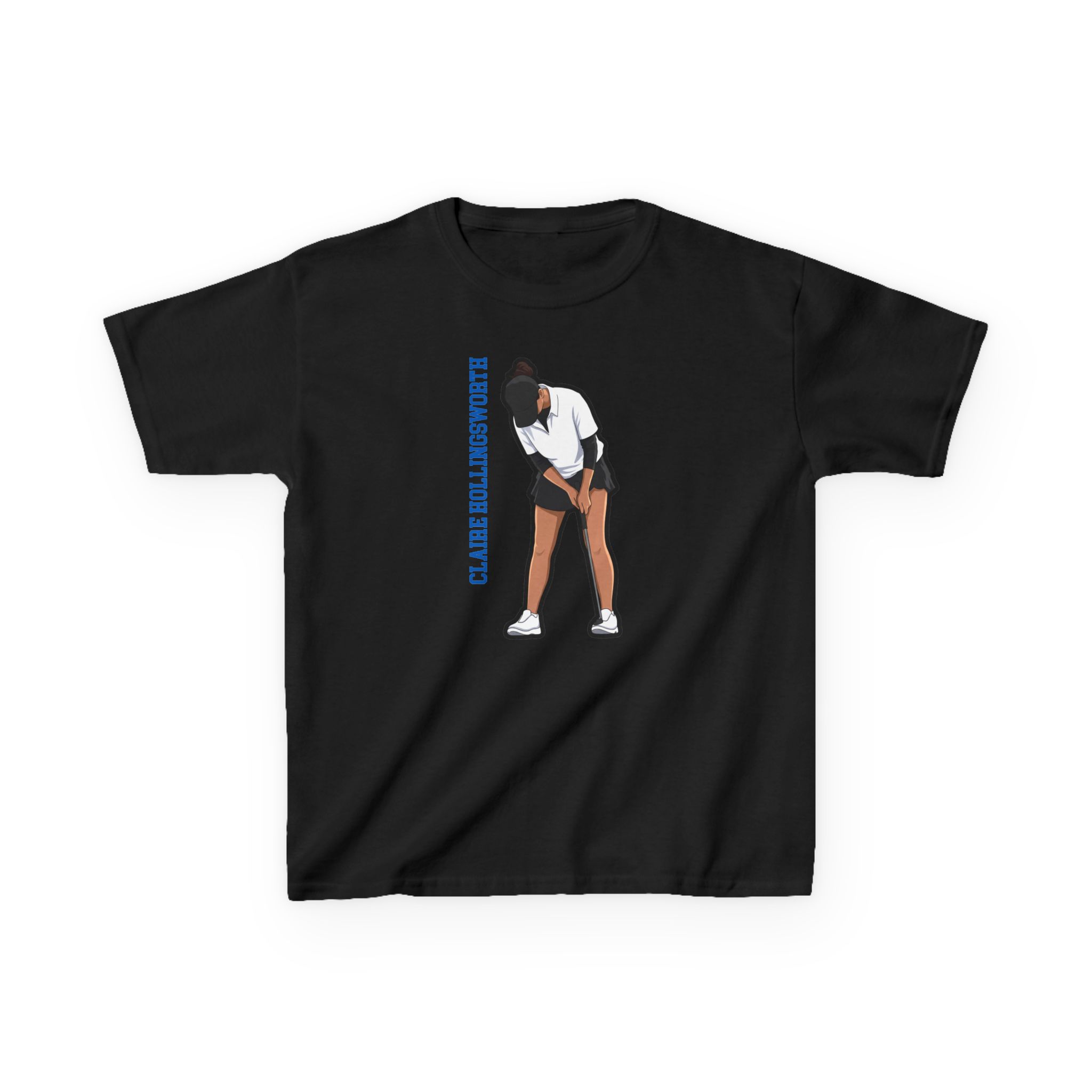Youth Tee — character_name_vertical in Black