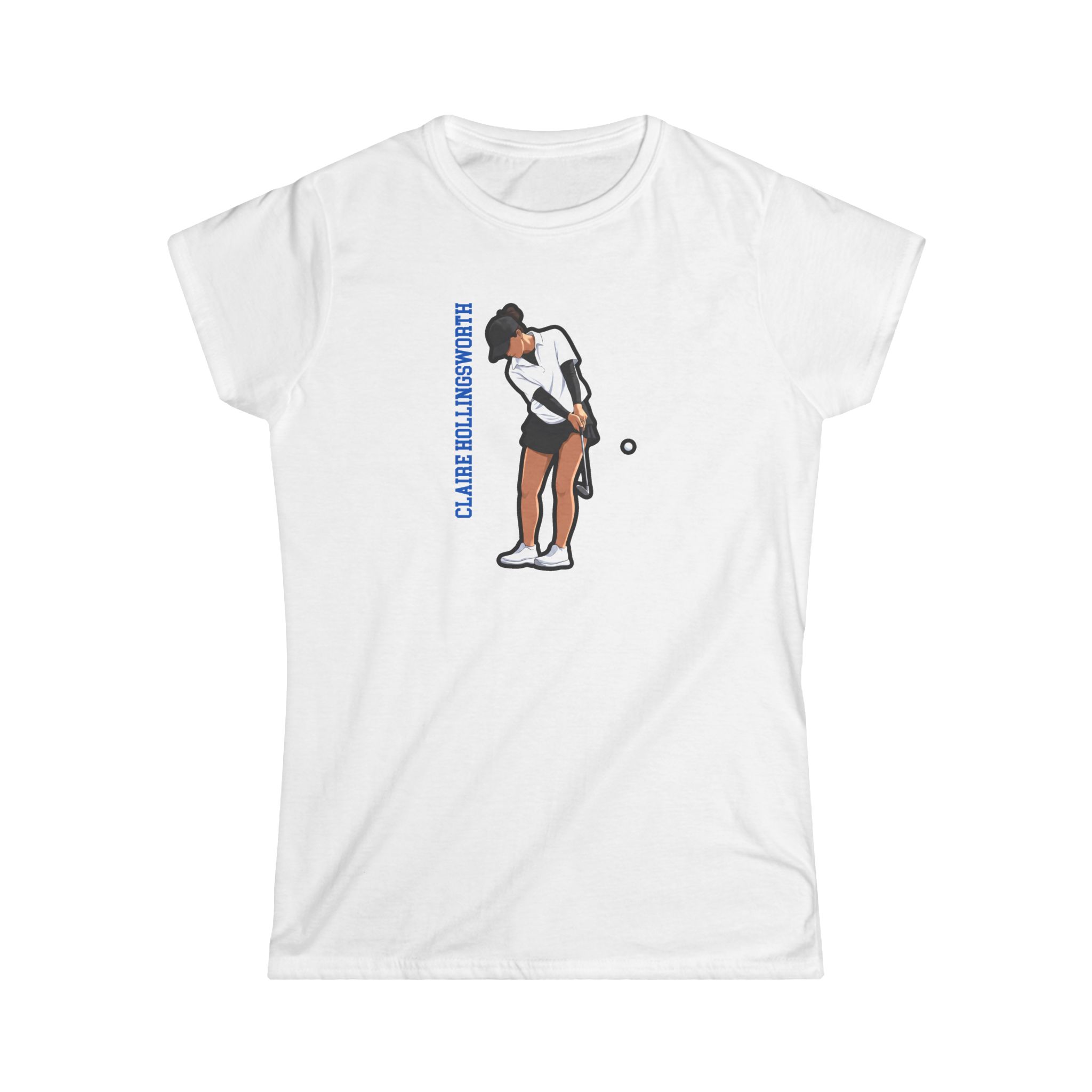 Women's Softstyle Tee — character_name_vertical in White