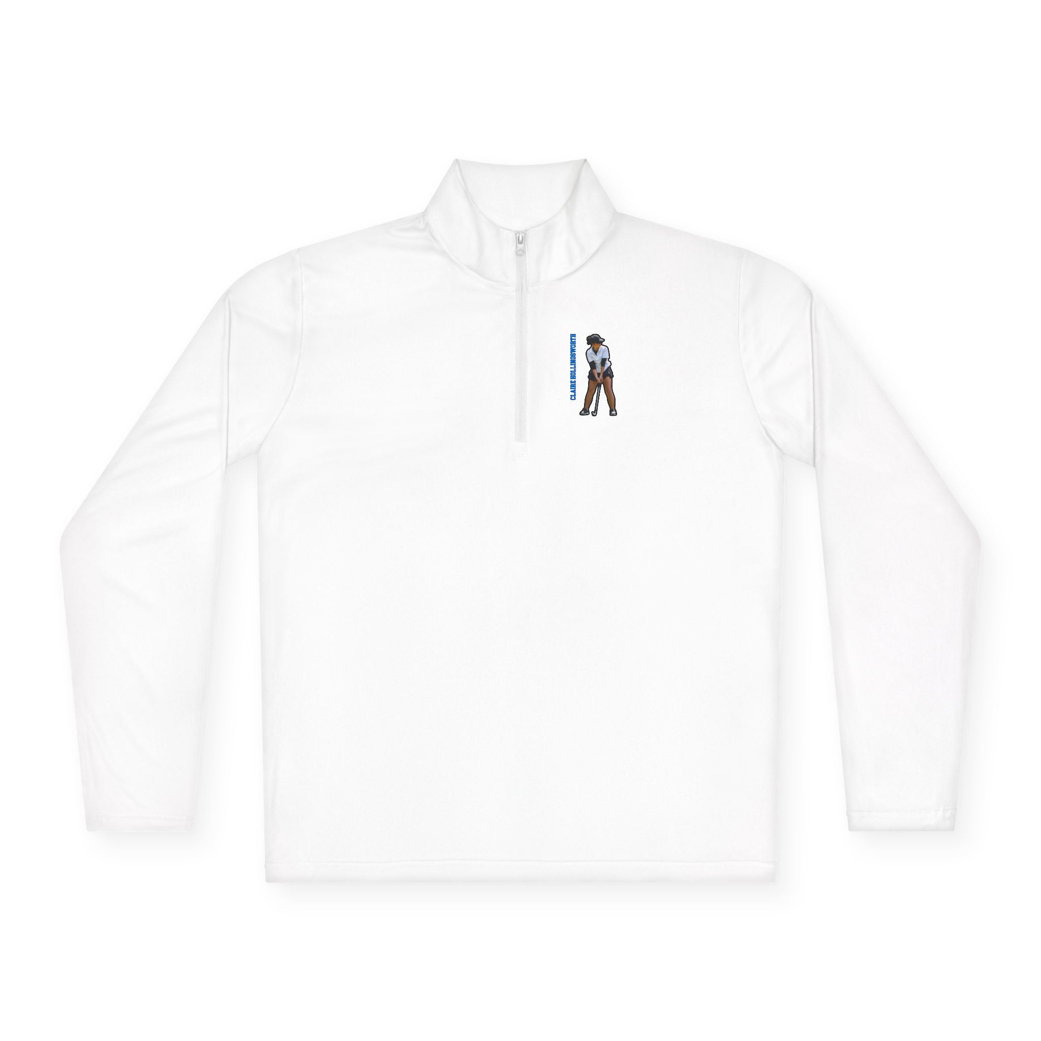 Q-Zip Pullover — character_name_vertical in White