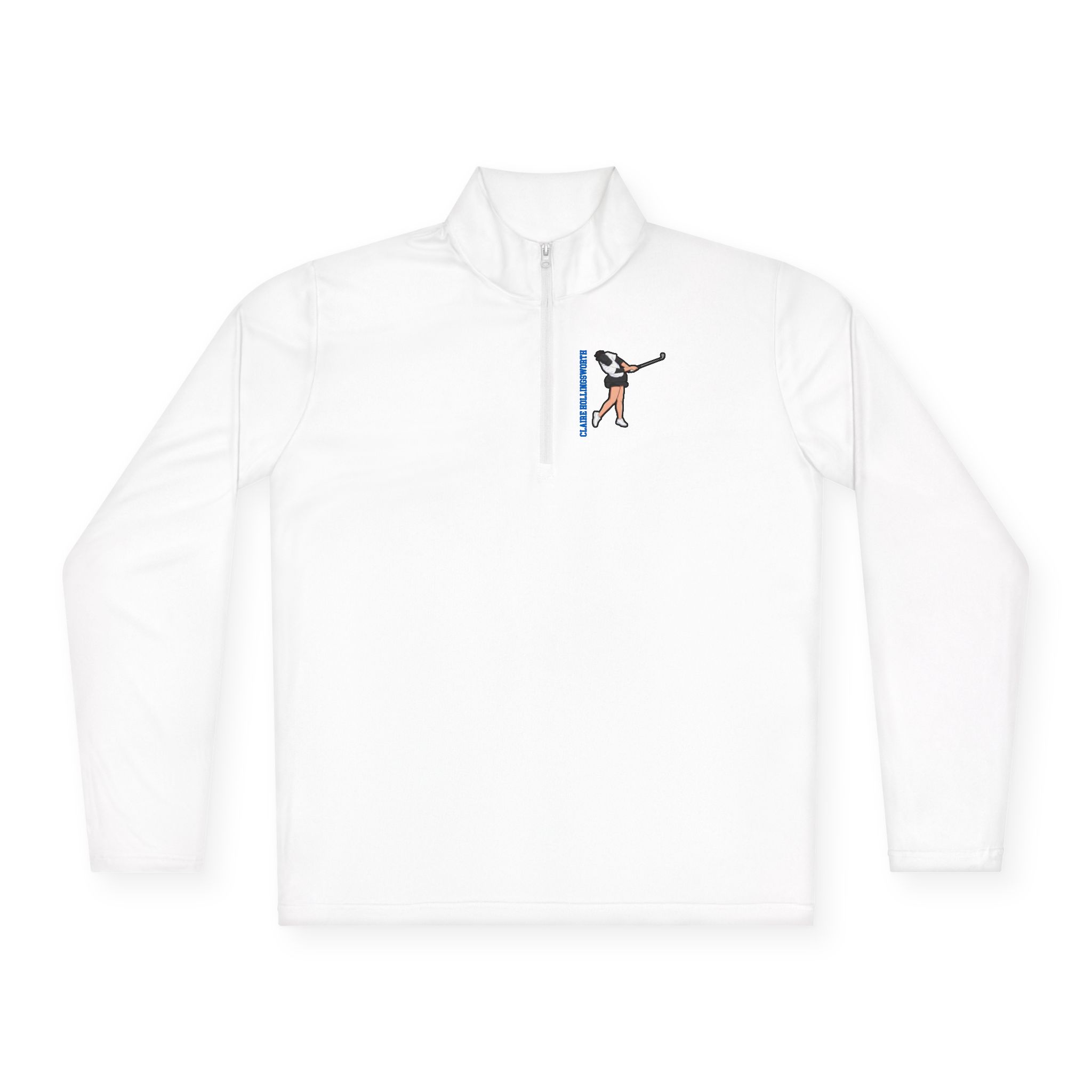 Q-Zip Pullover — character_name_vertical in White