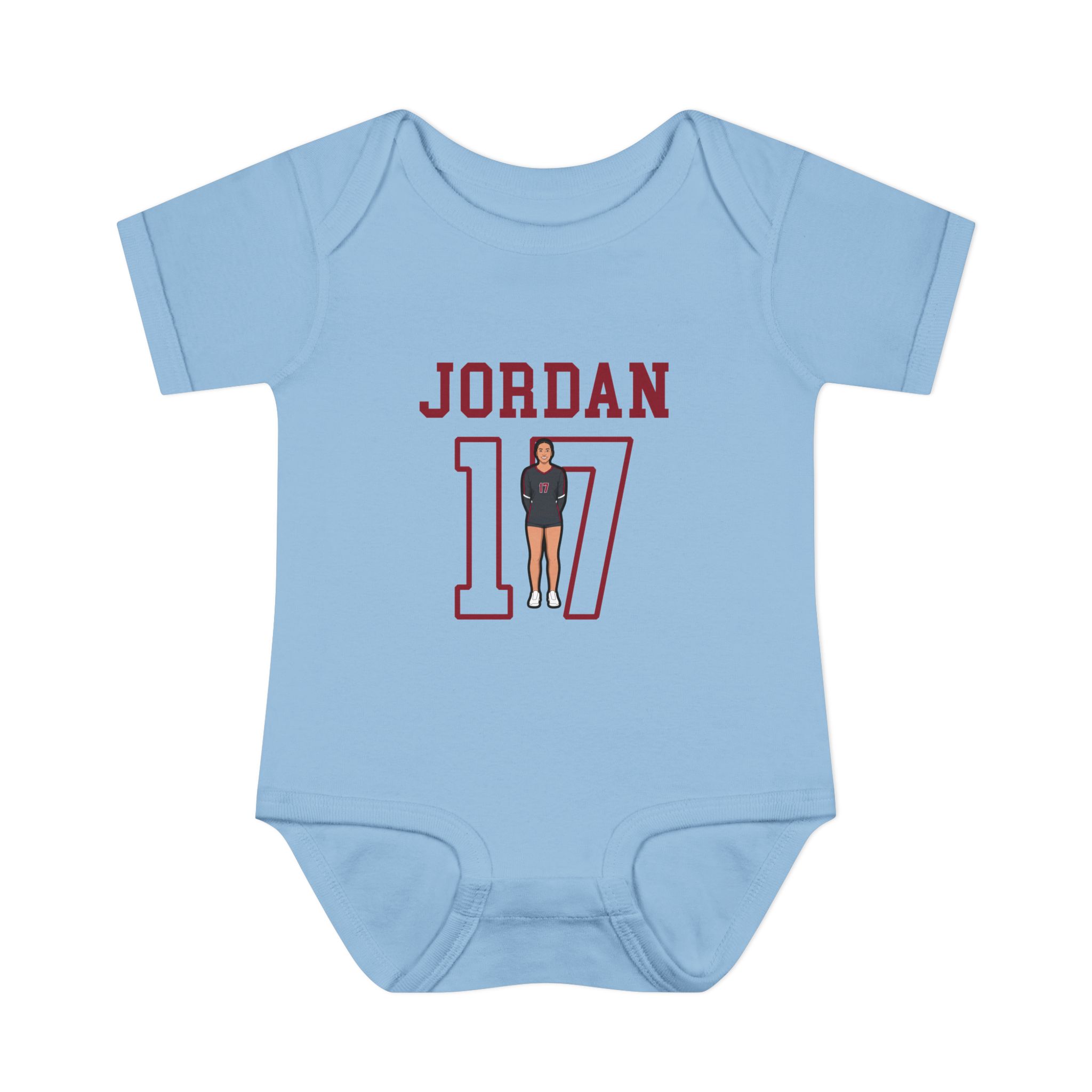 Baby Onesie — character_shirsey in Light Blue