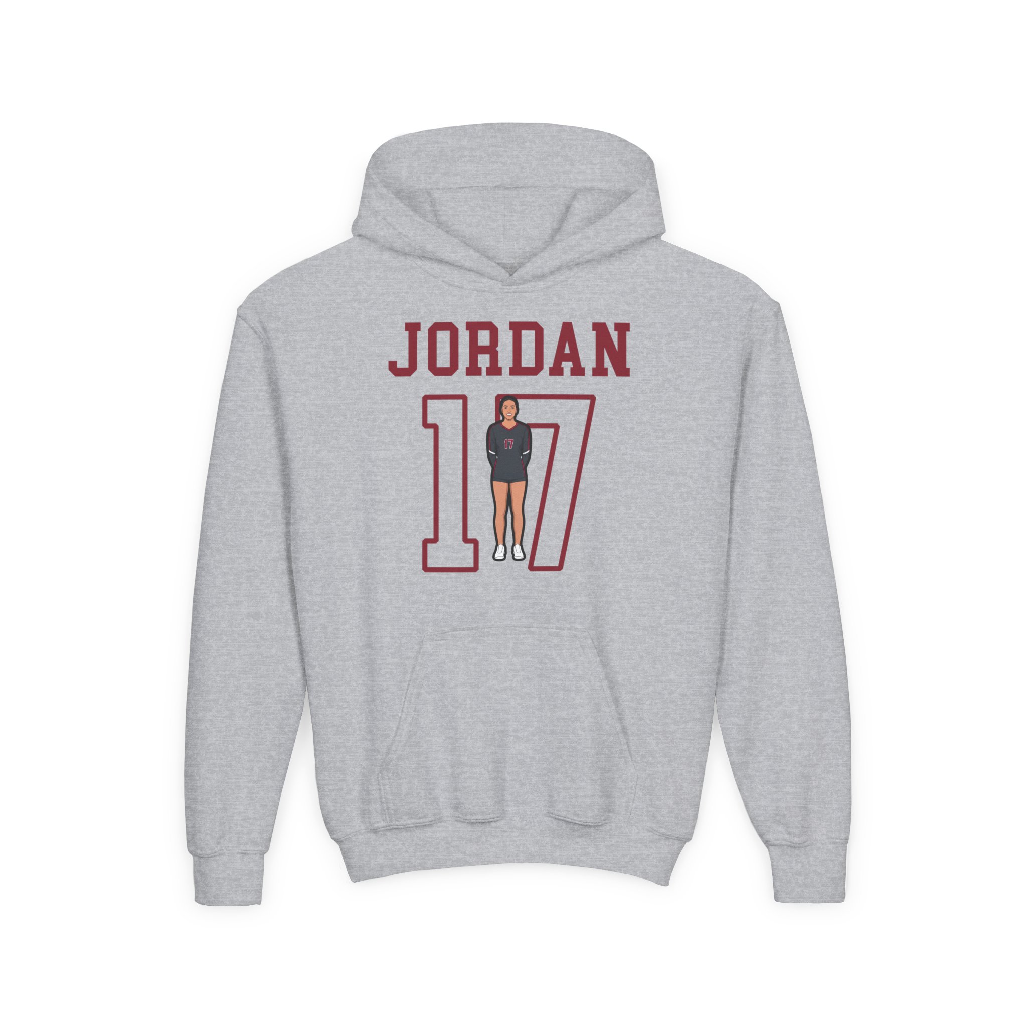 Youth Hoodie — character_shirsey in Grey