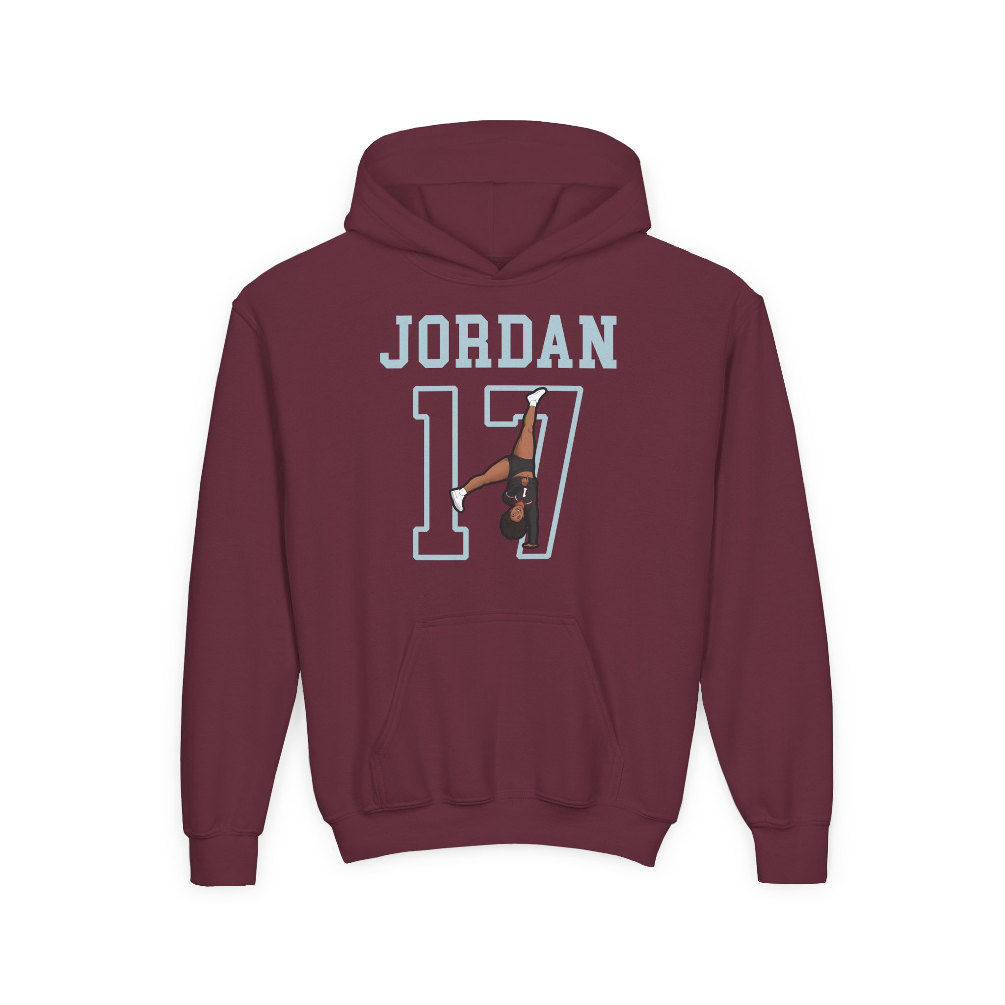 Youth Hoodie — character_shirsey in Maroon