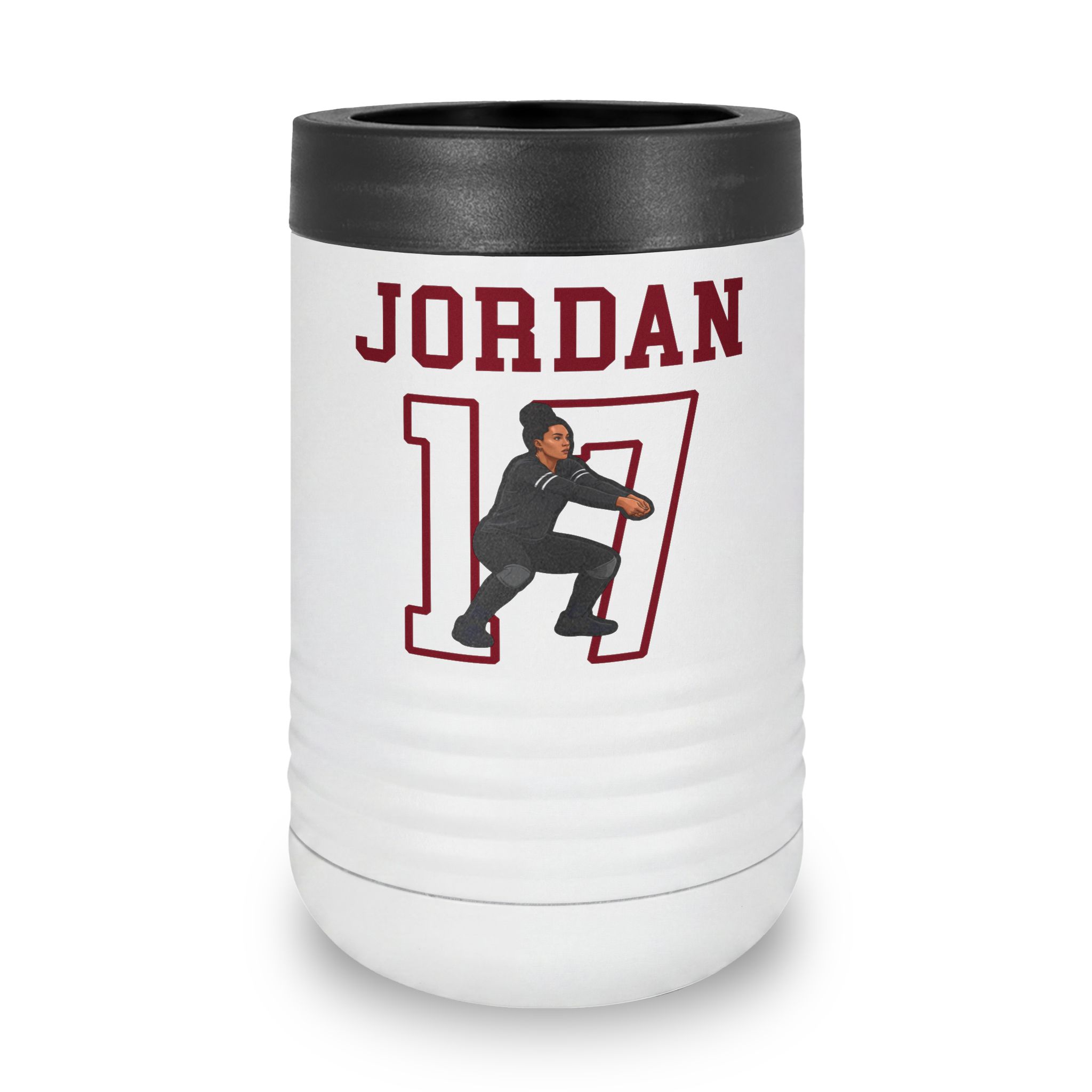 Stainless Can Cooler — character_shirsey in White