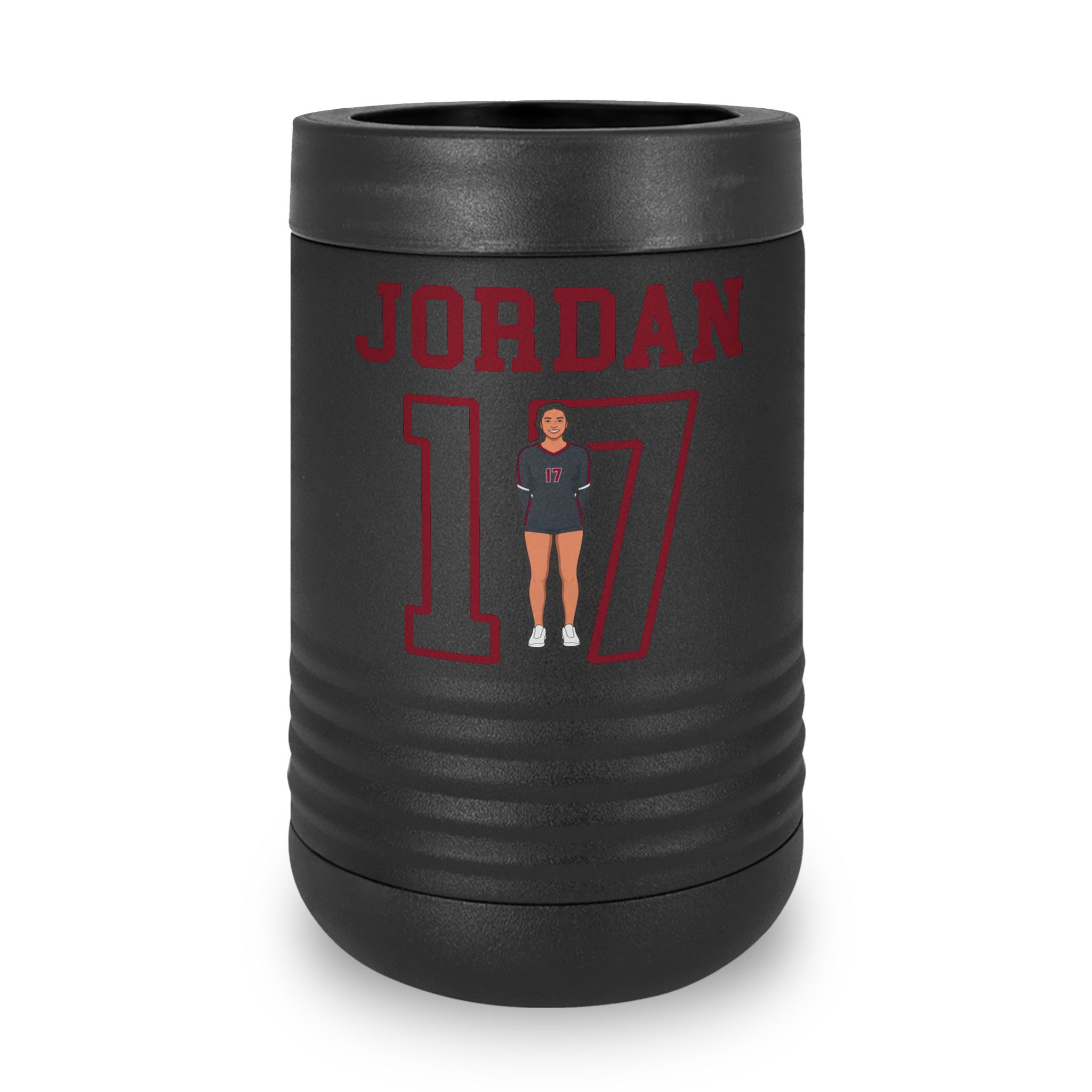 Stainless Can Cooler — character_shirsey in Black