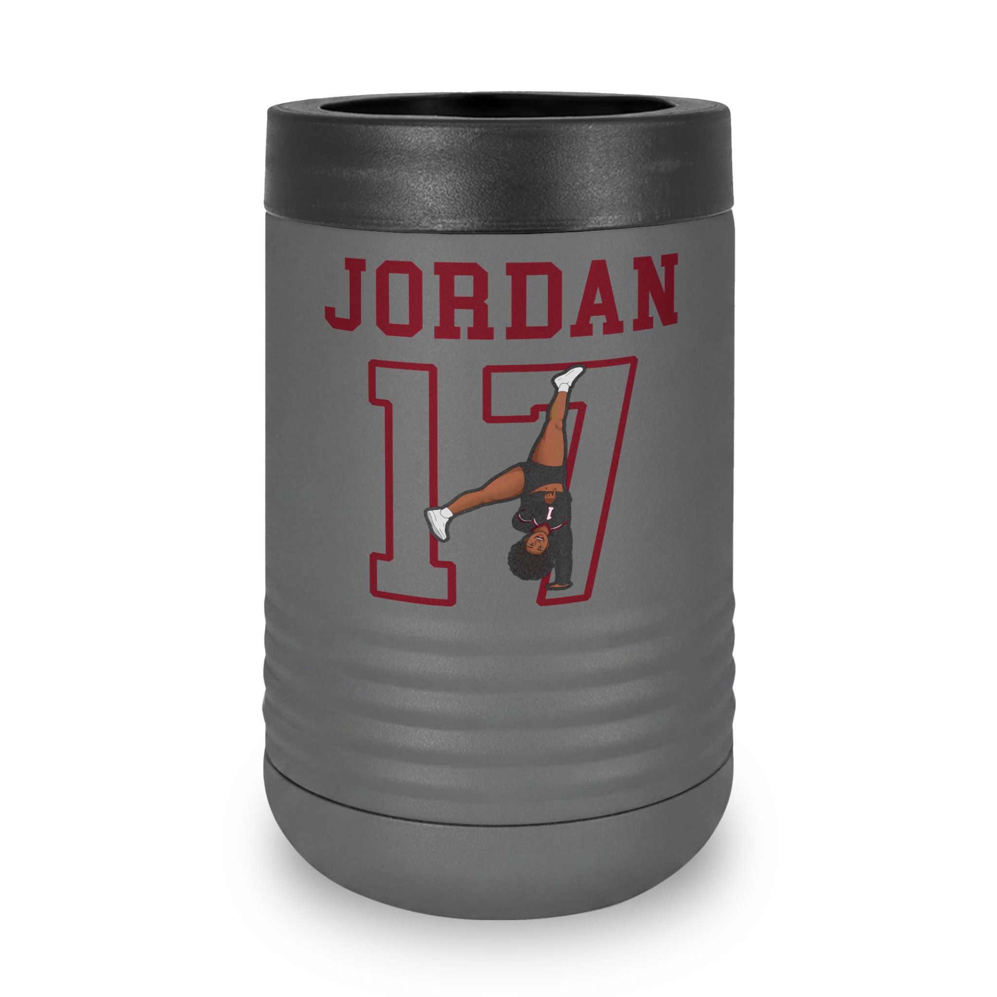 Stainless Can Cooler — character_shirsey in Grey