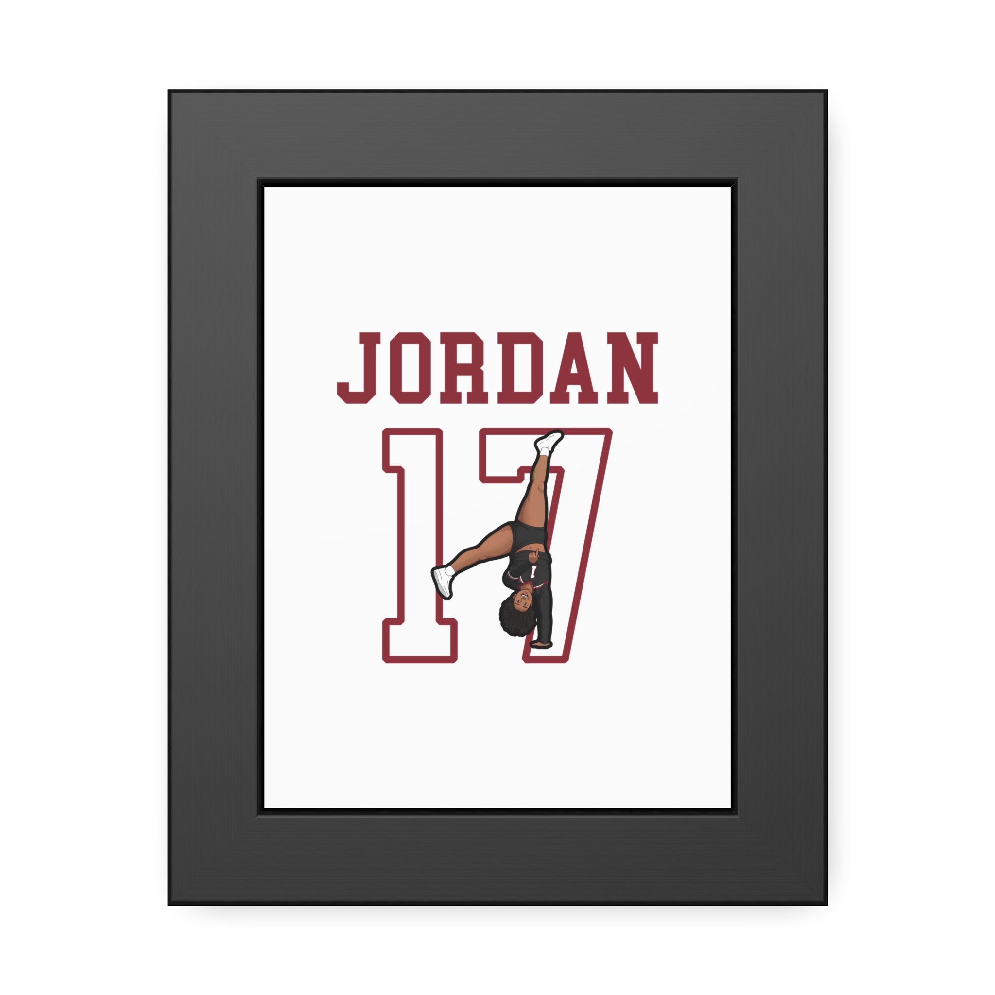Framed Poster — character_shirsey in Black