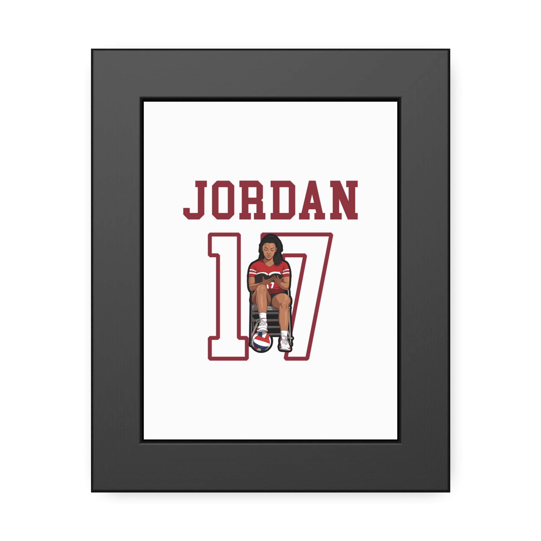 Framed Poster — character_shirsey in Black