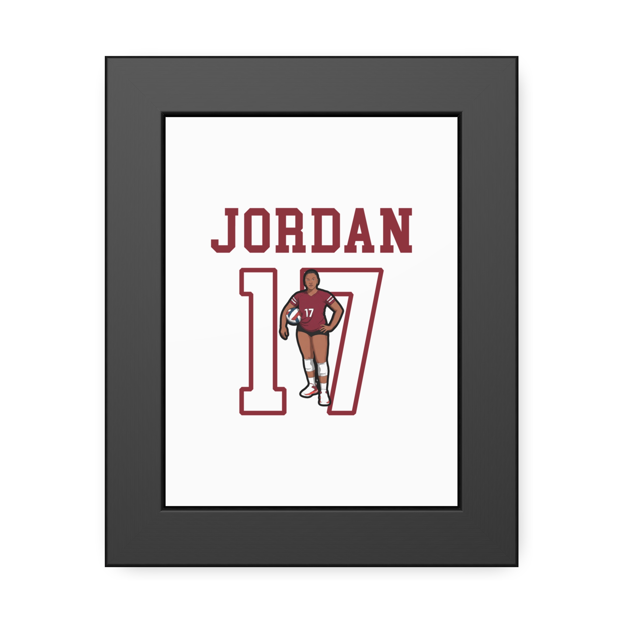 Framed Poster — character_shirsey in Black