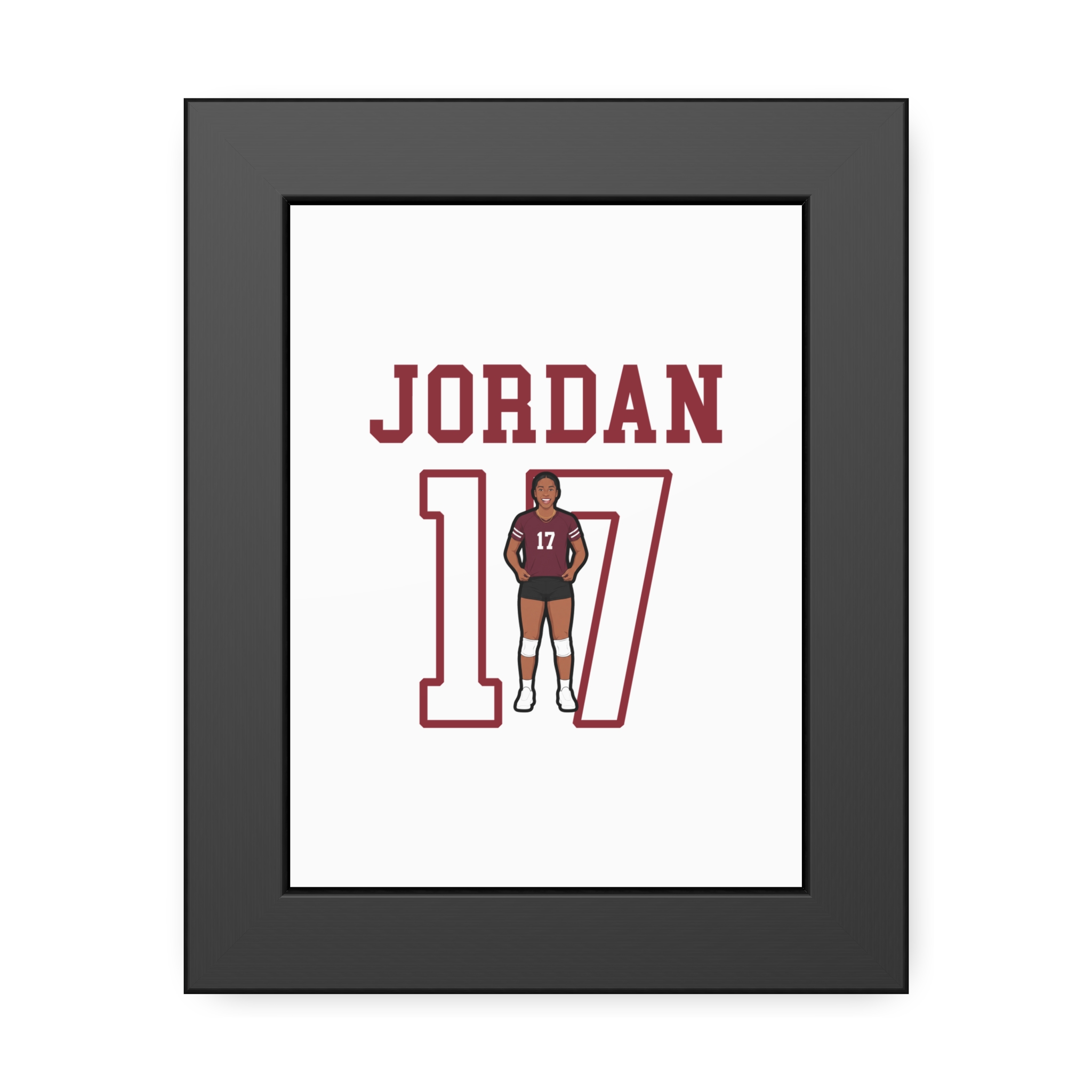 Framed Poster — character_shirsey in Black