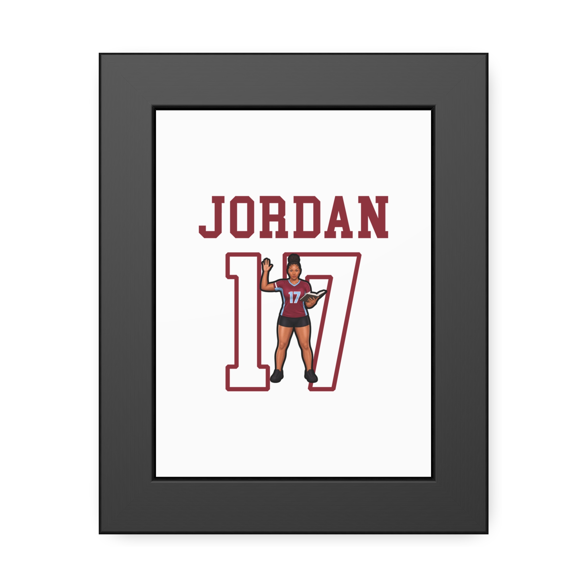 Framed Poster — character_shirsey in Black