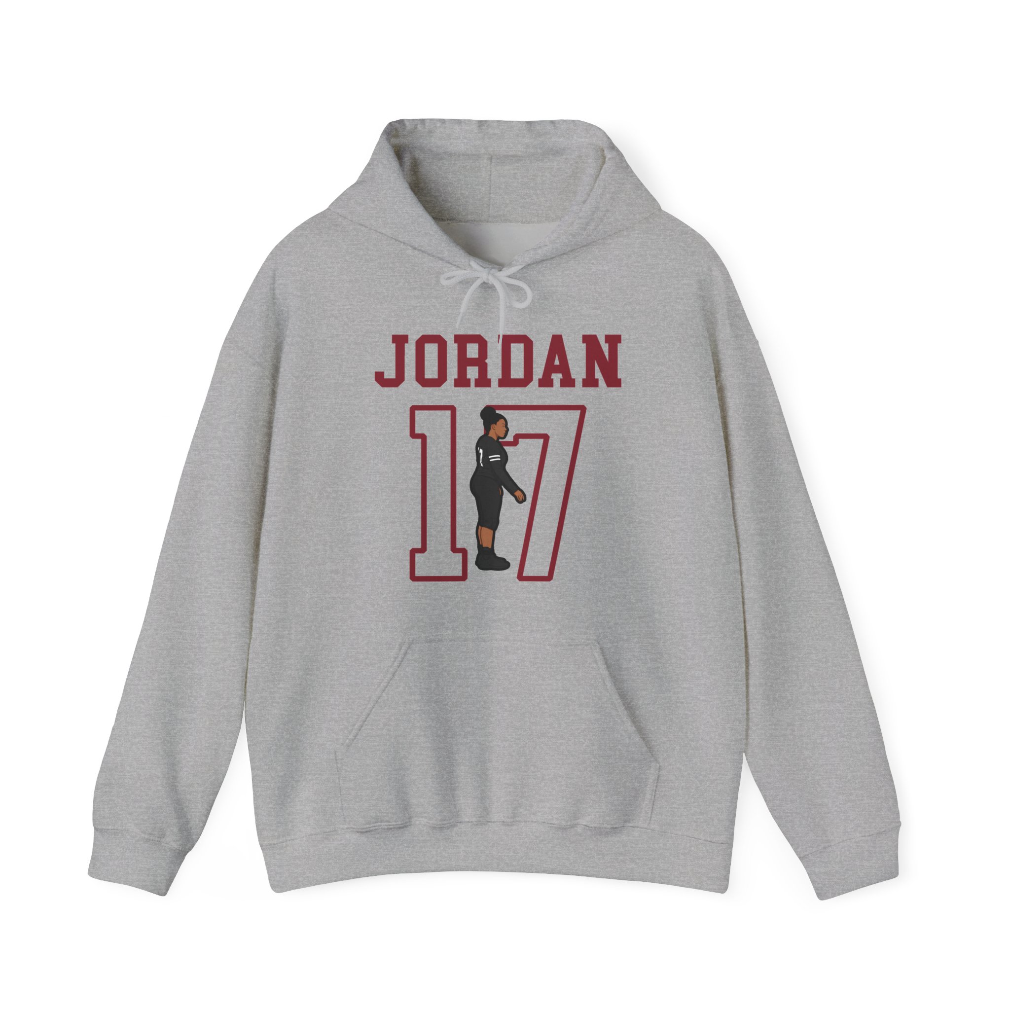 Hoodie — character_shirsey in Grey