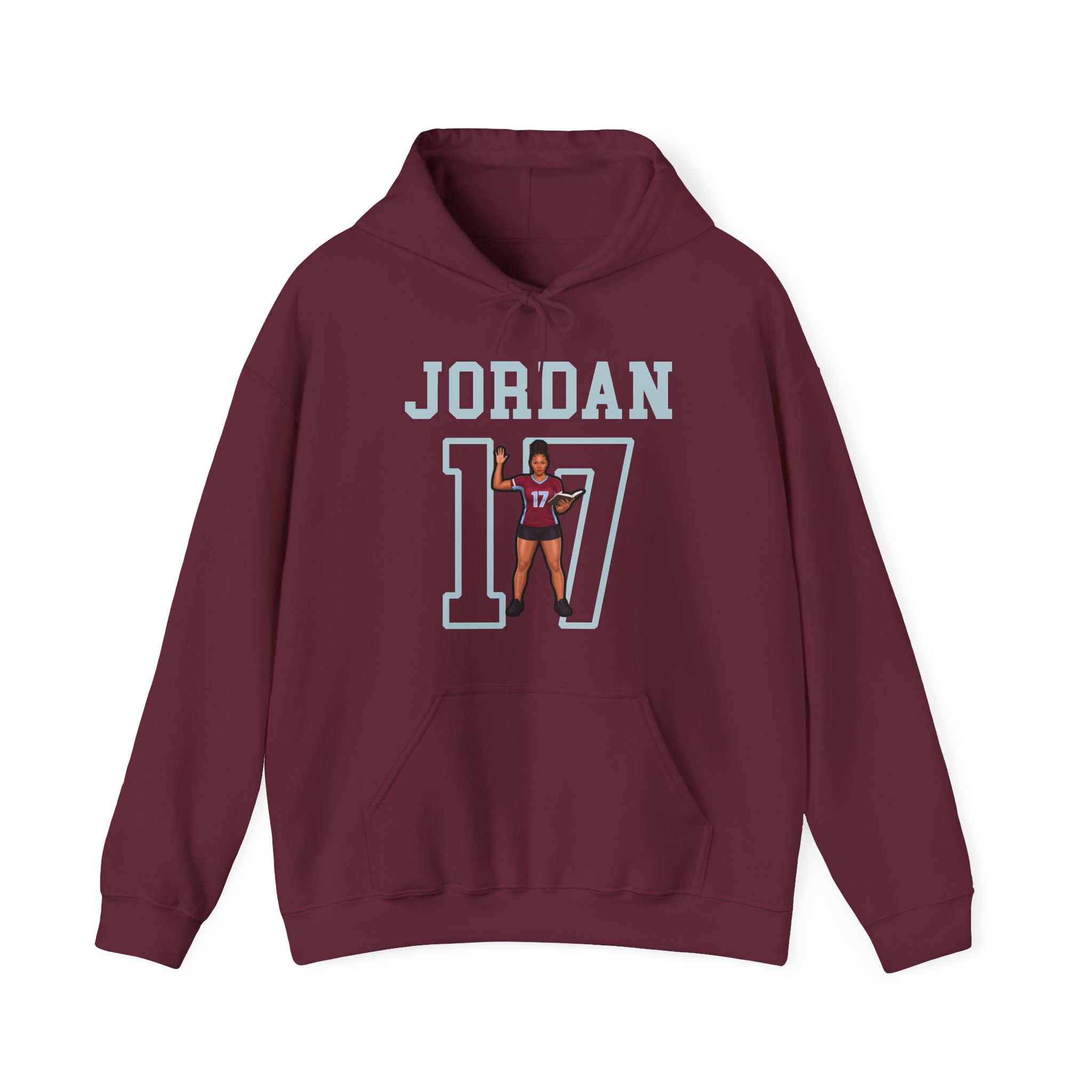 Hoodie — character_shirsey in Maroon