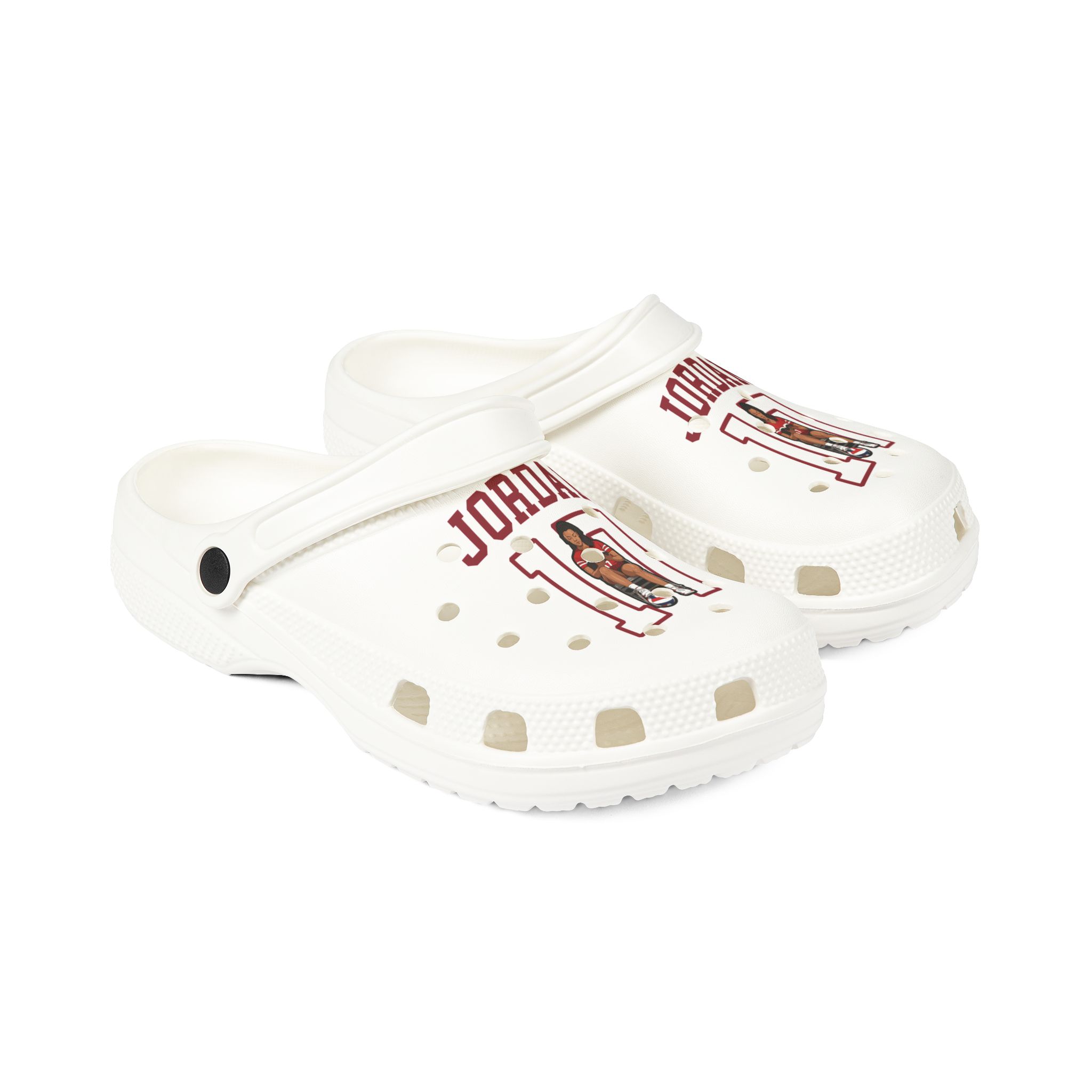 Rubber Clogs — character_shirsey in White