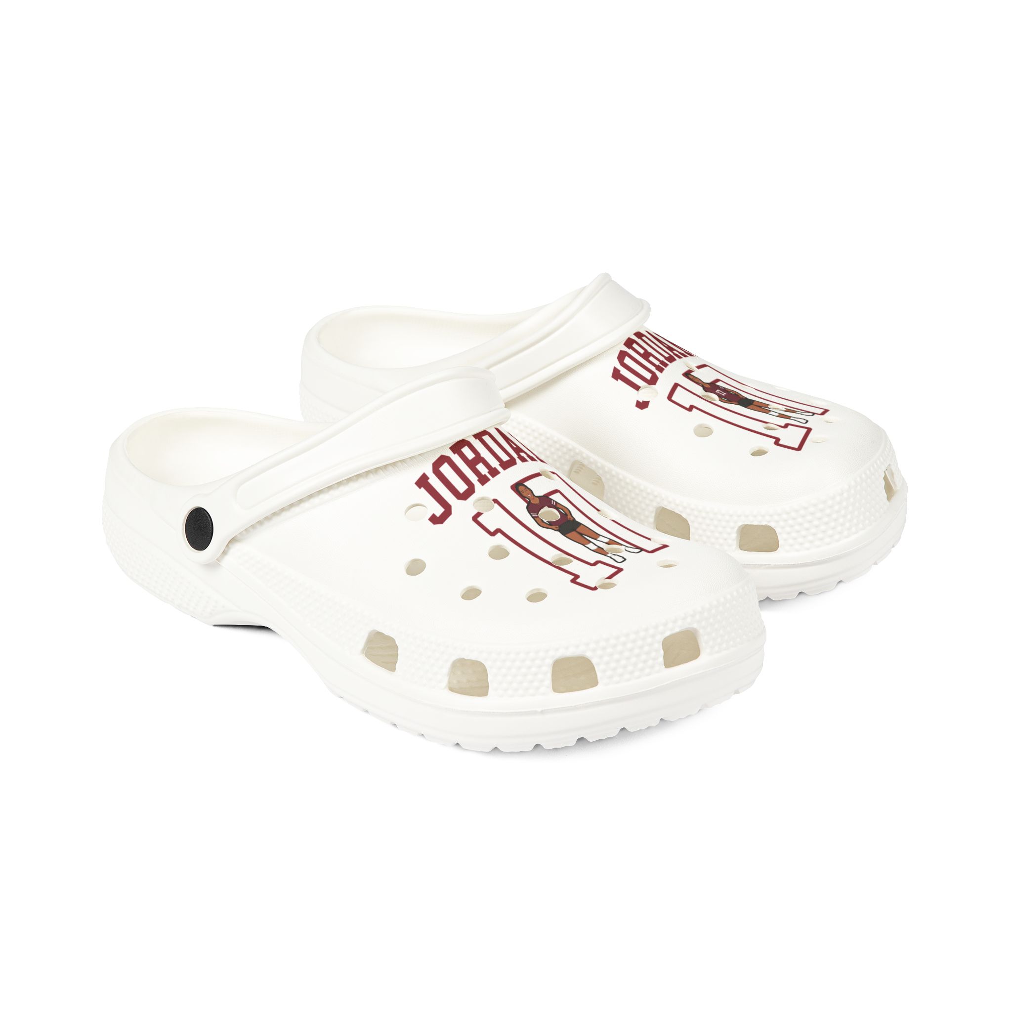 Rubber Clogs — character_shirsey in White