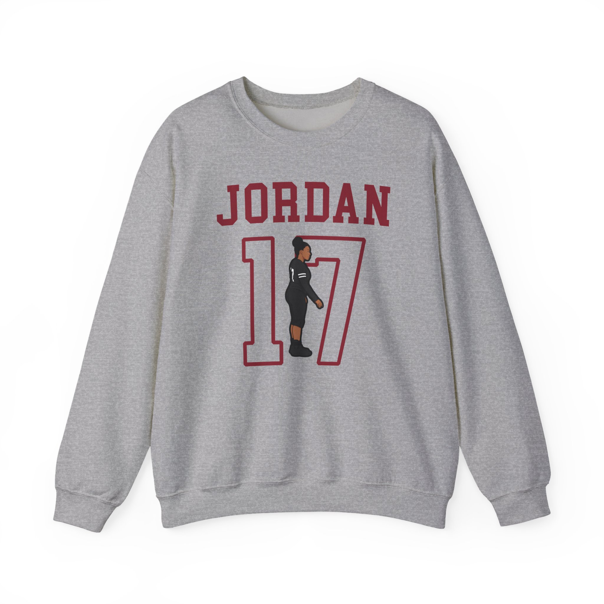 Crewneck Sweatshirt — character_shirsey in Grey