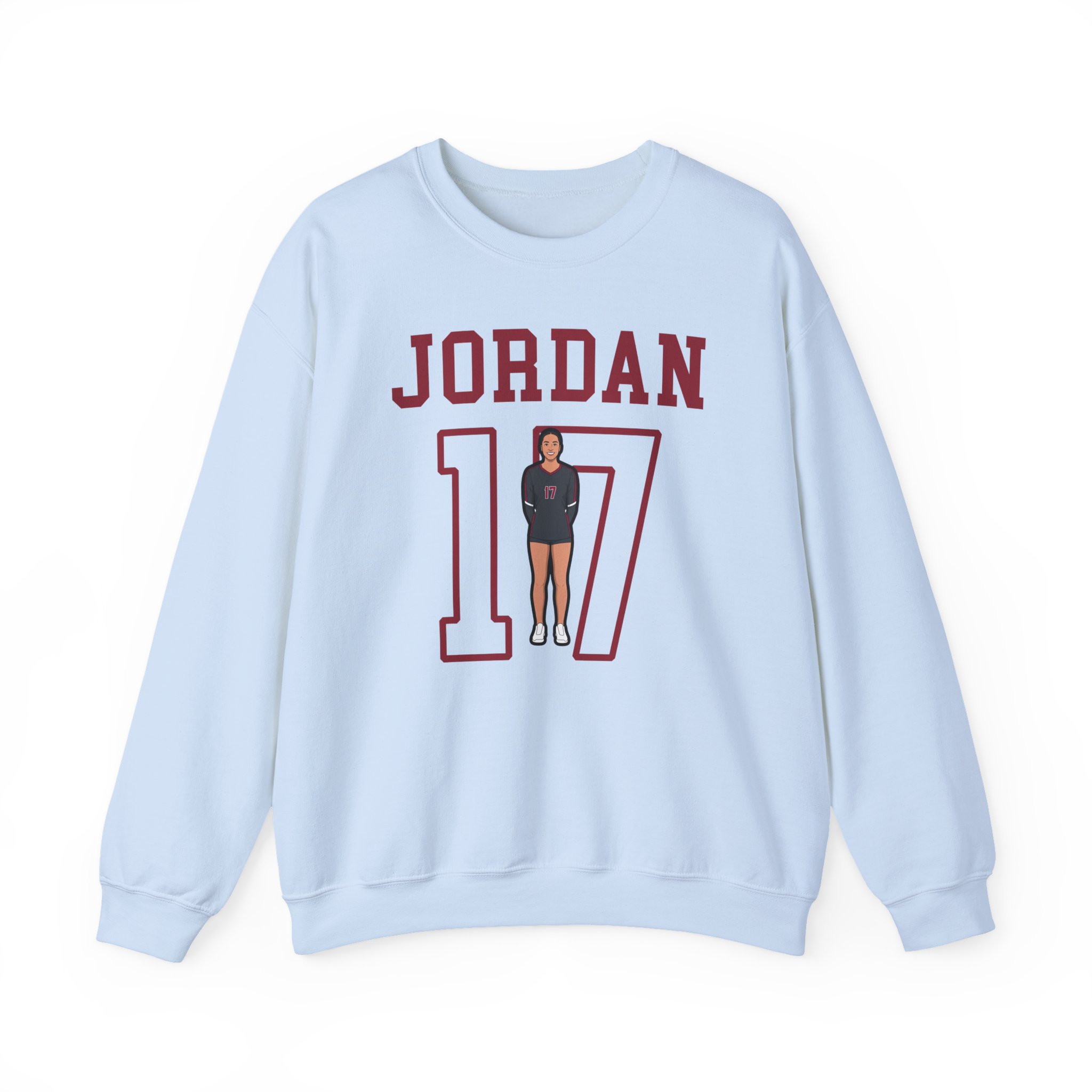 Crewneck Sweatshirt — character_shirsey in Light Blue