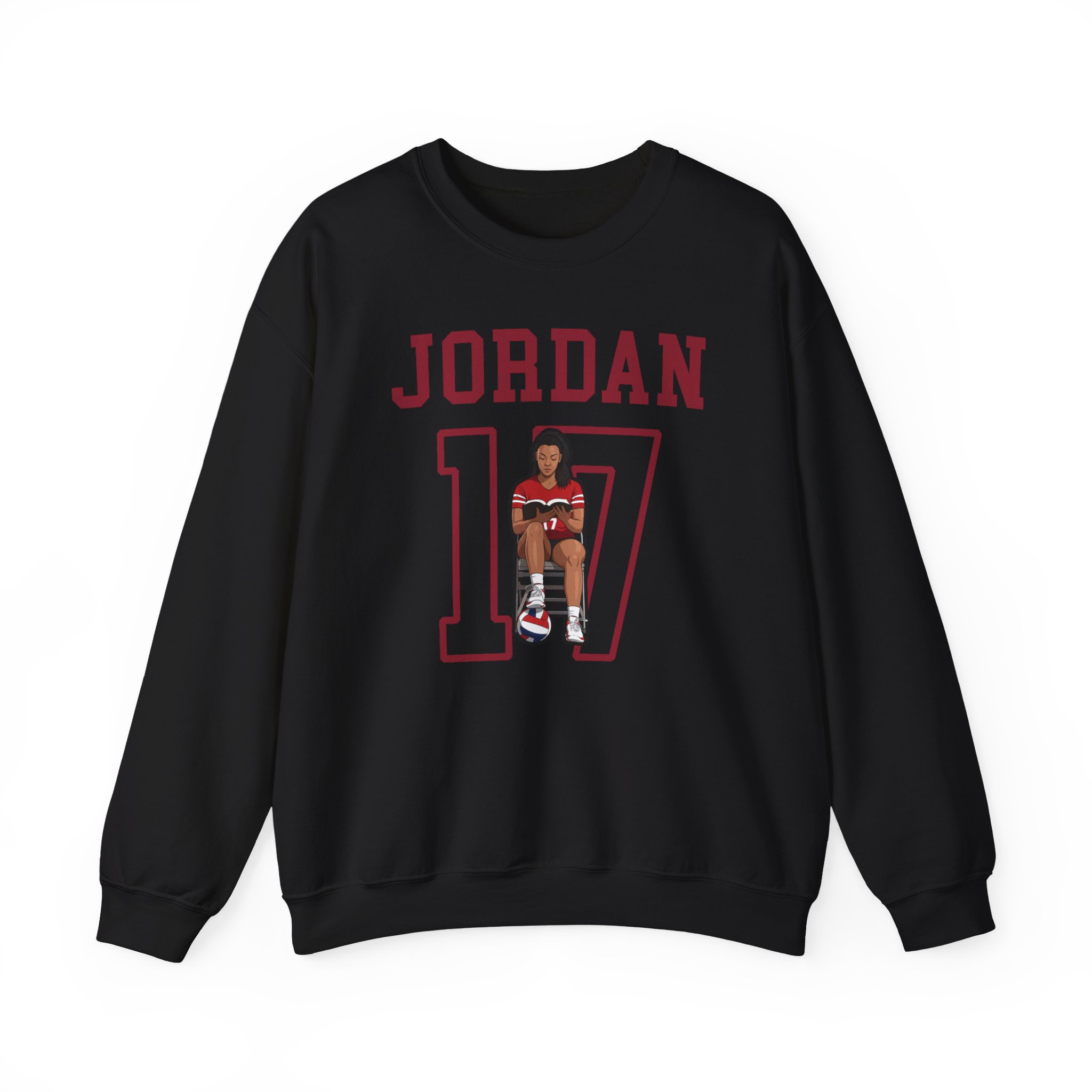 Crewneck Sweatshirt — character_shirsey in Black