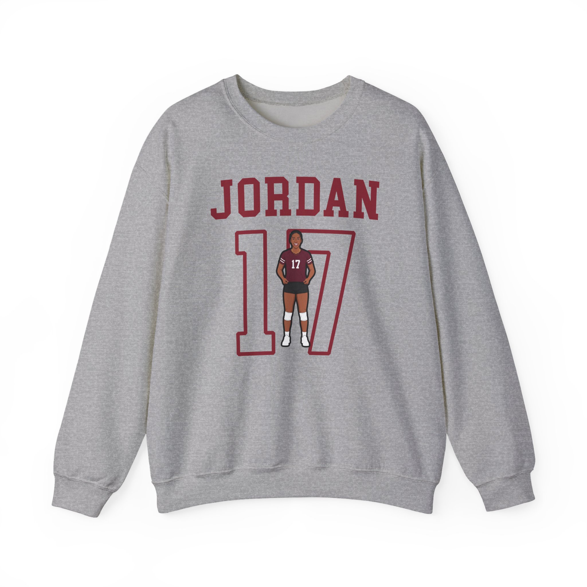 Crewneck Sweatshirt — character_shirsey in Grey