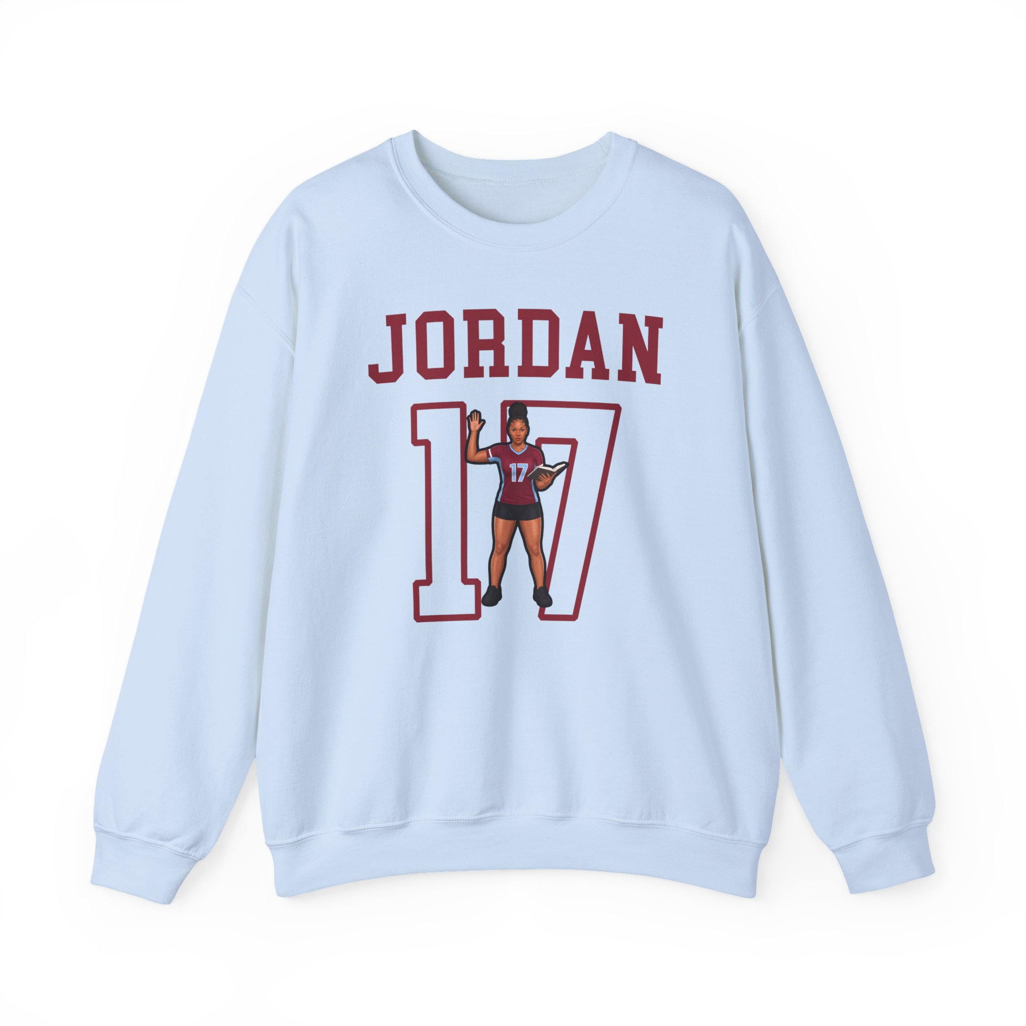 Crewneck Sweatshirt — character_shirsey in Light Blue