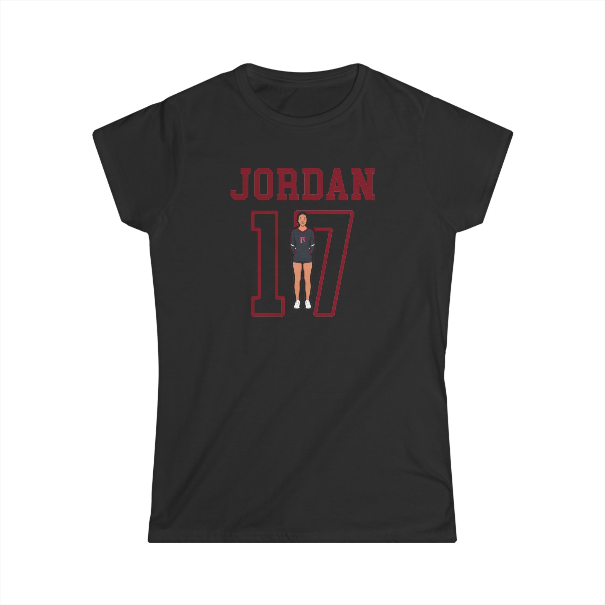 Women's Softstyle Tee — character_shirsey in Black