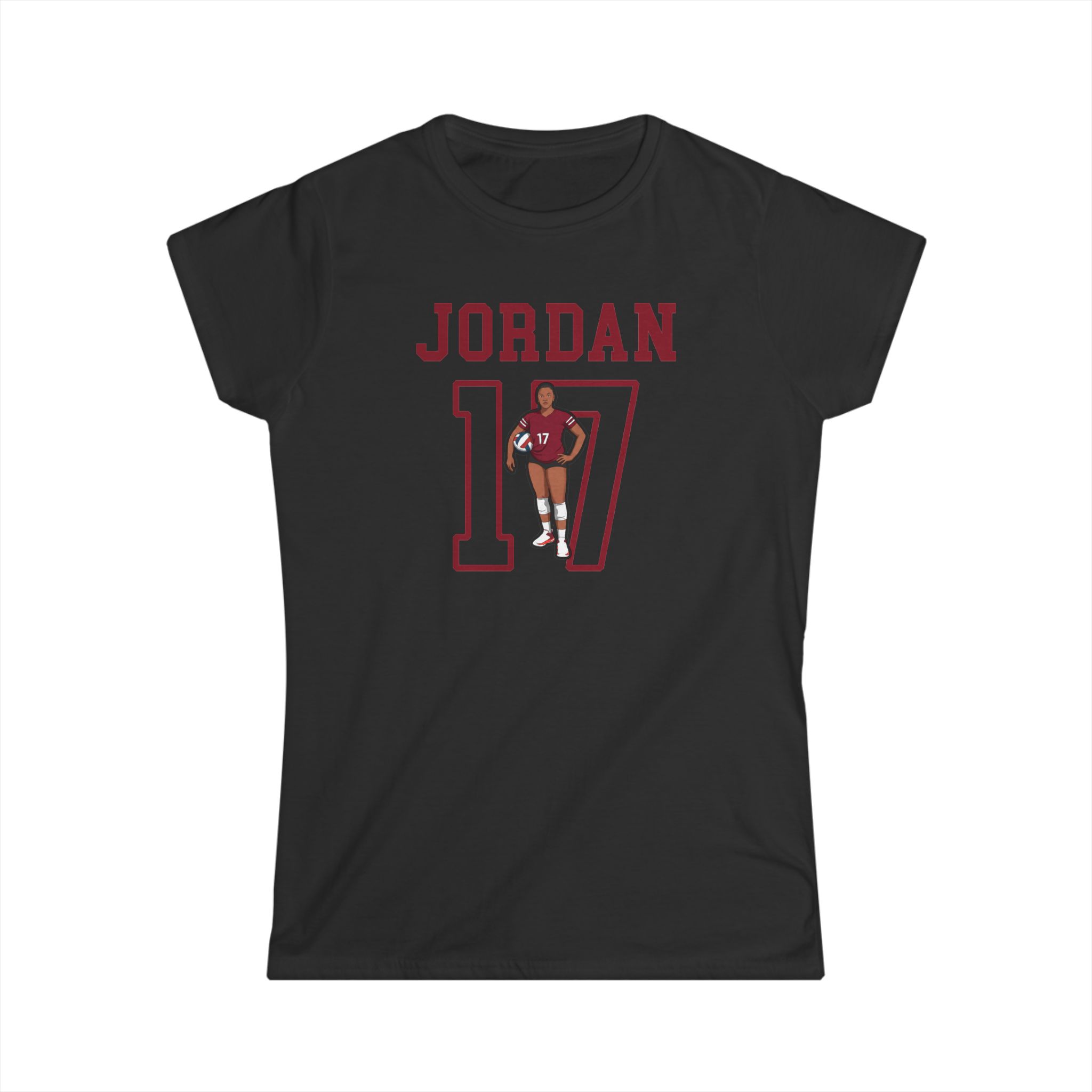 Women's Softstyle Tee — character_shirsey in Black
