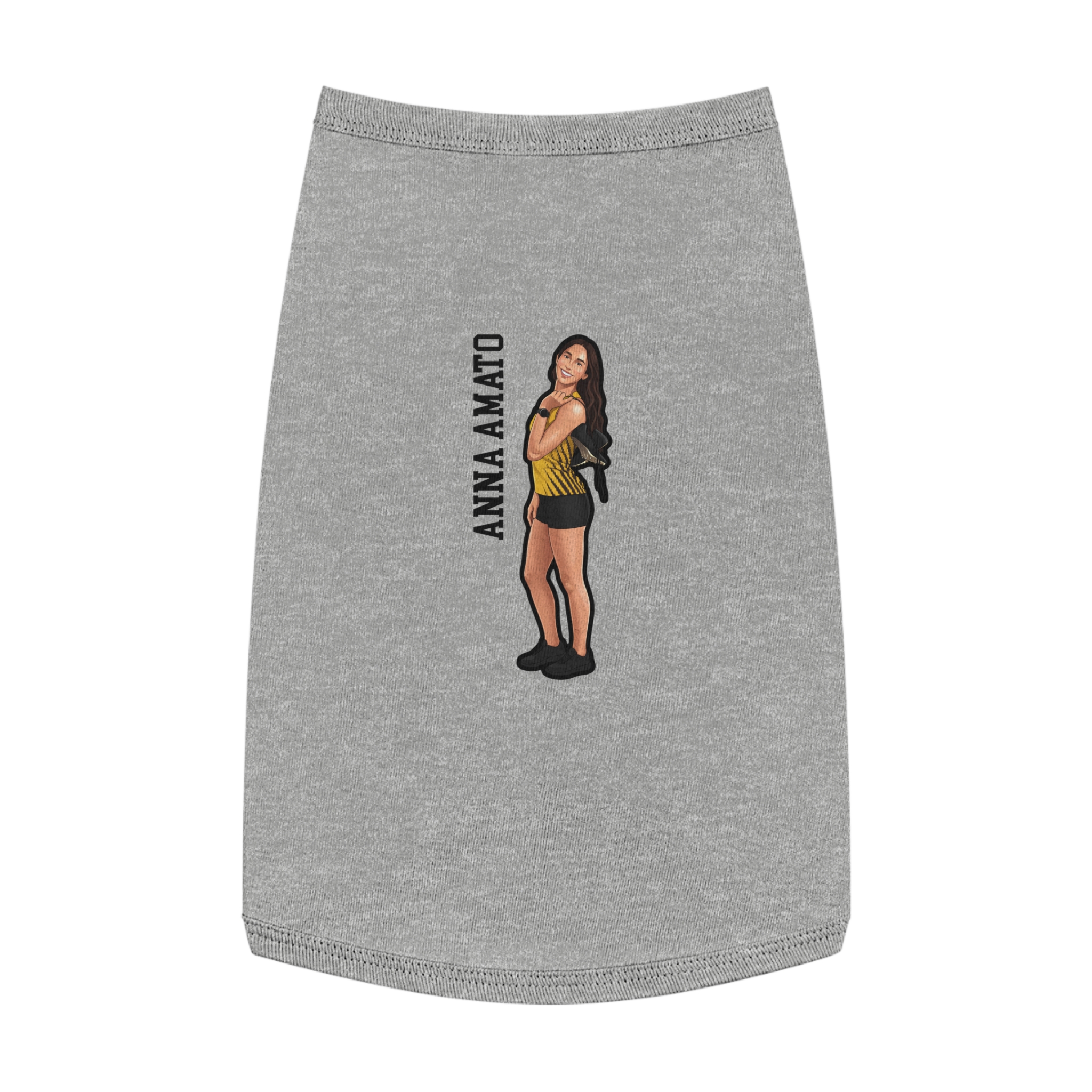Pet Tank Top — character_name_vertical in White