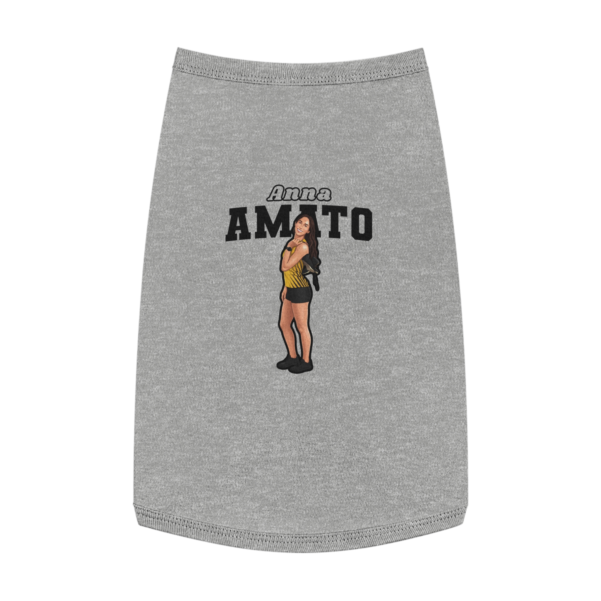 Pet Tank Top — character_name_arch in White