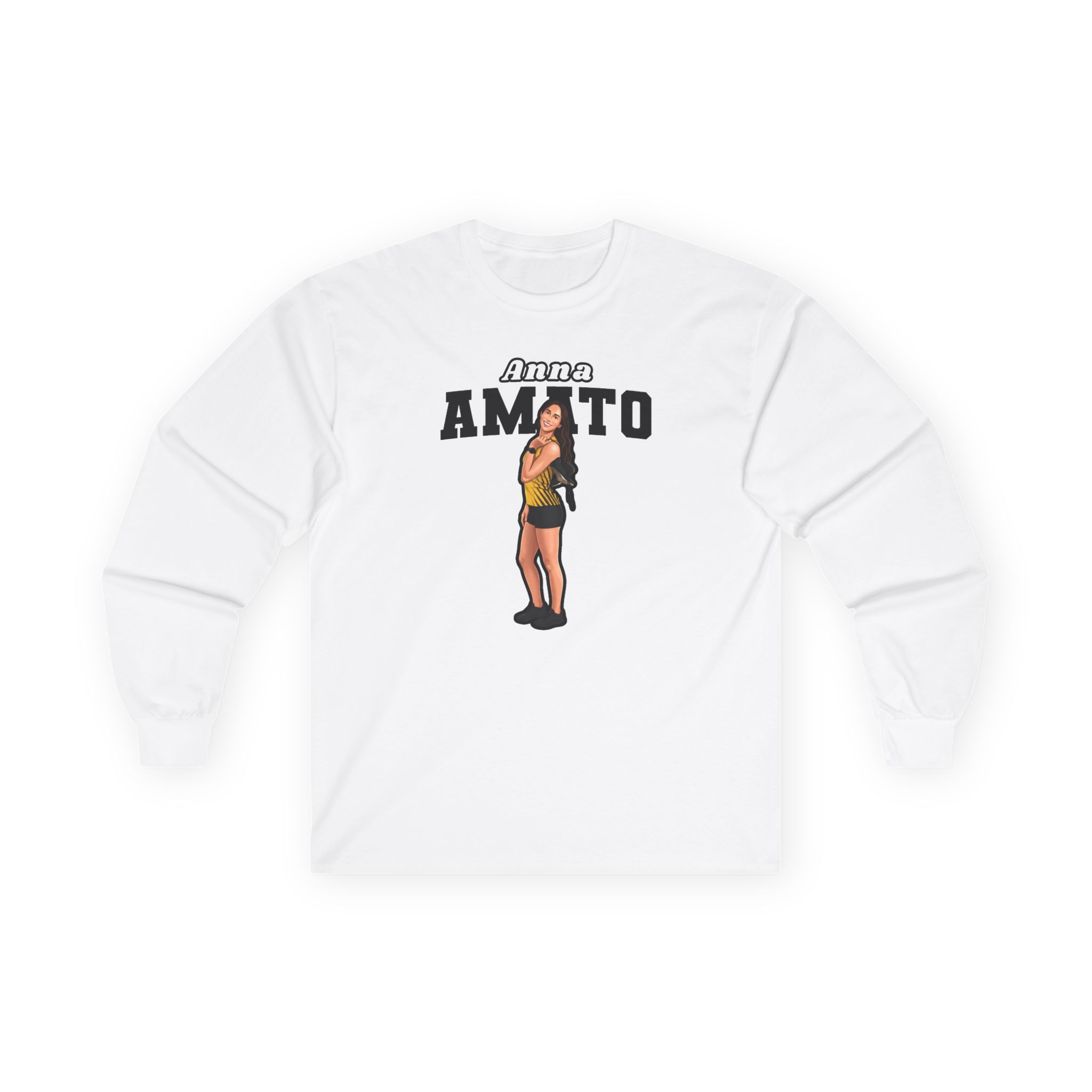 Long Sleeve Tee — character_name_arch in White