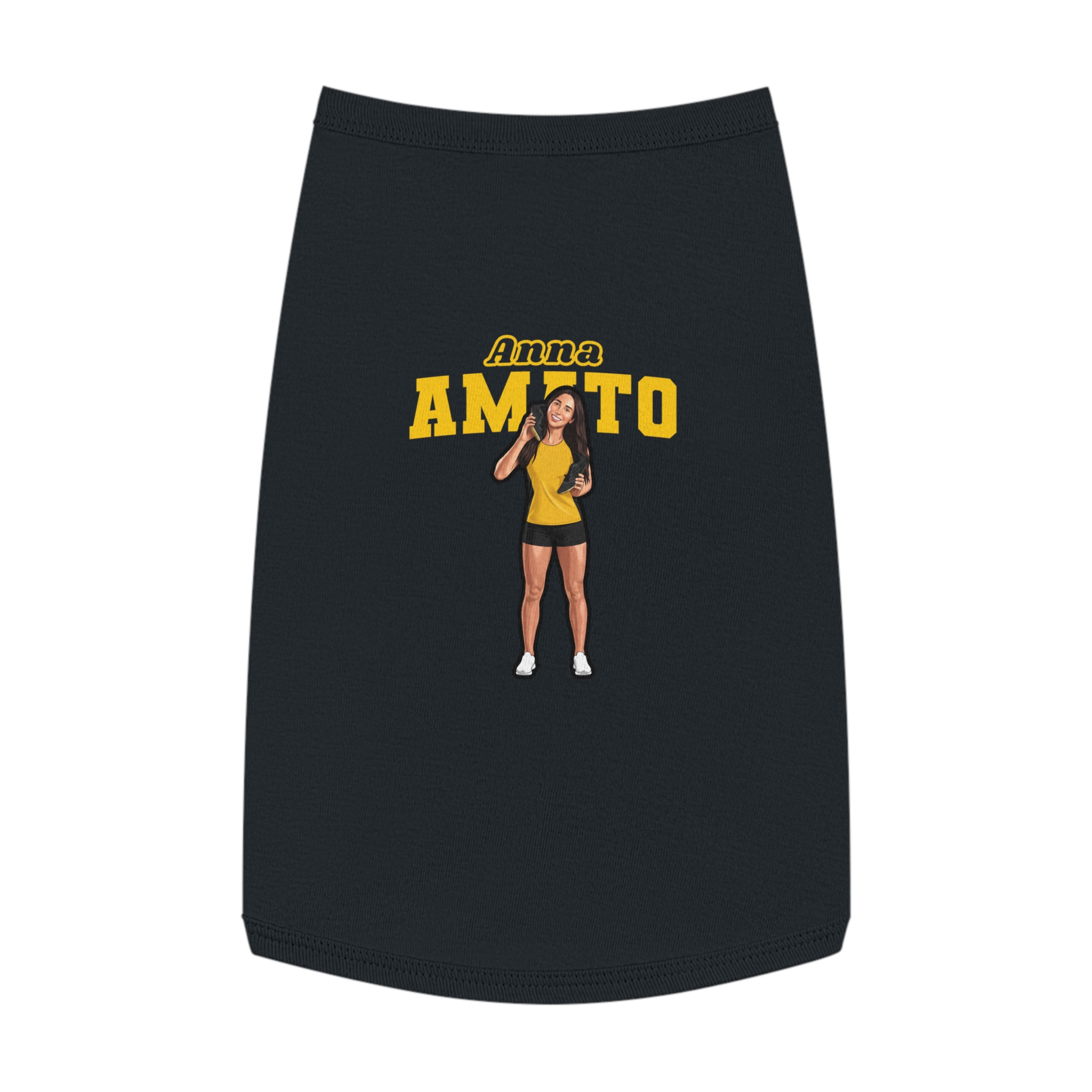 Pet Tank Top — character_name_arch in Black