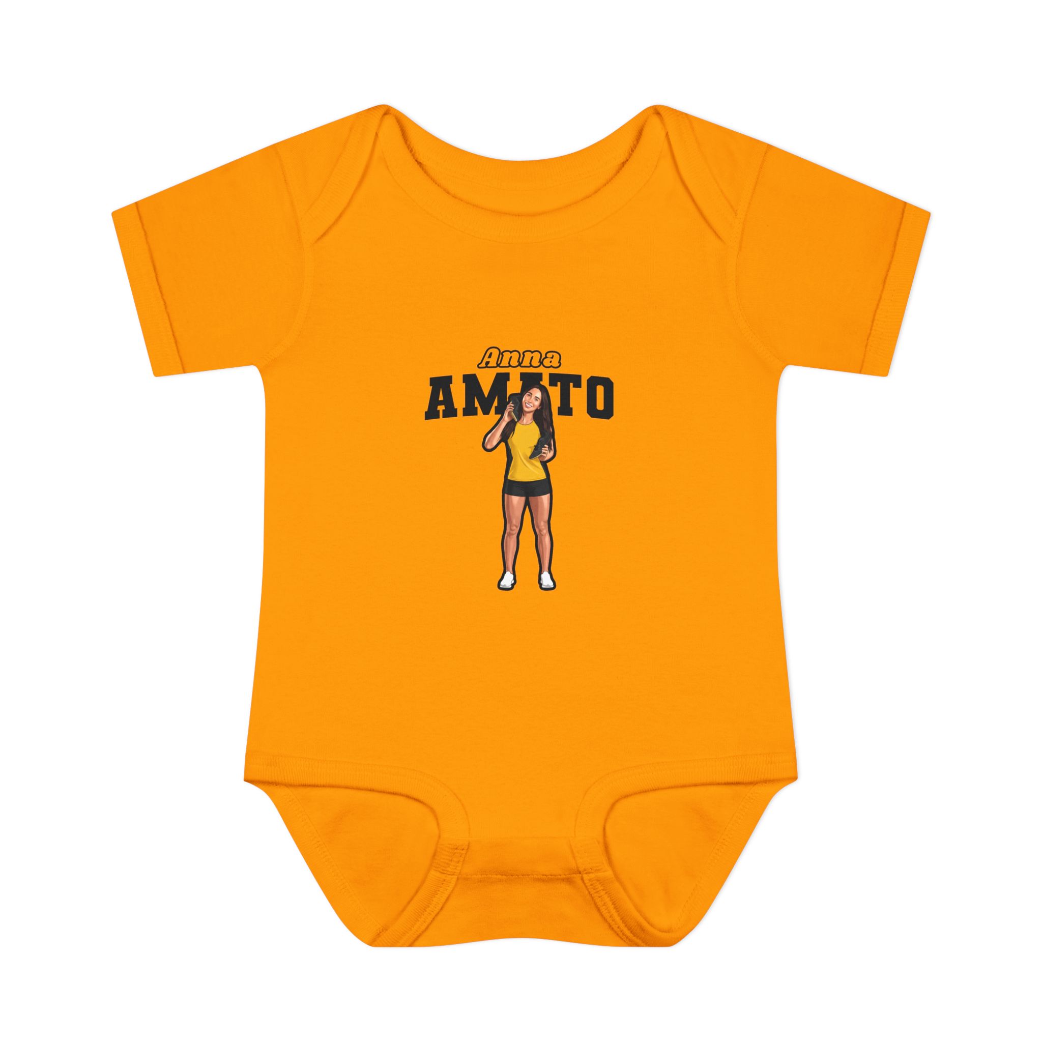 Baby Onesie — character_name_arch in Gold