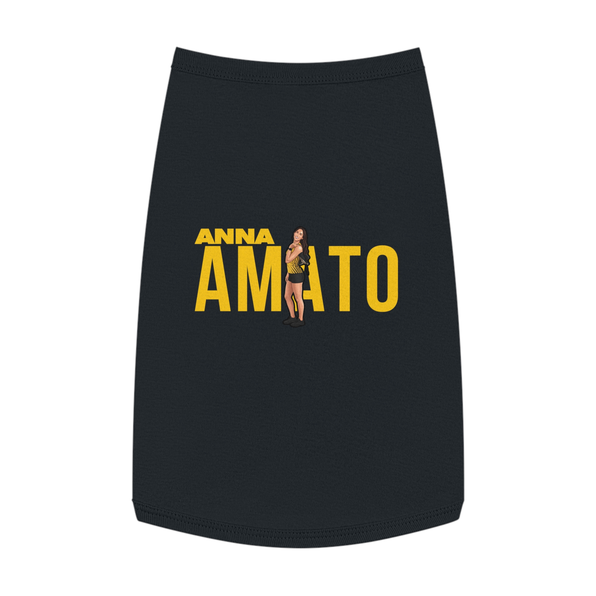 Pet Tank Top — character_player_name in Black