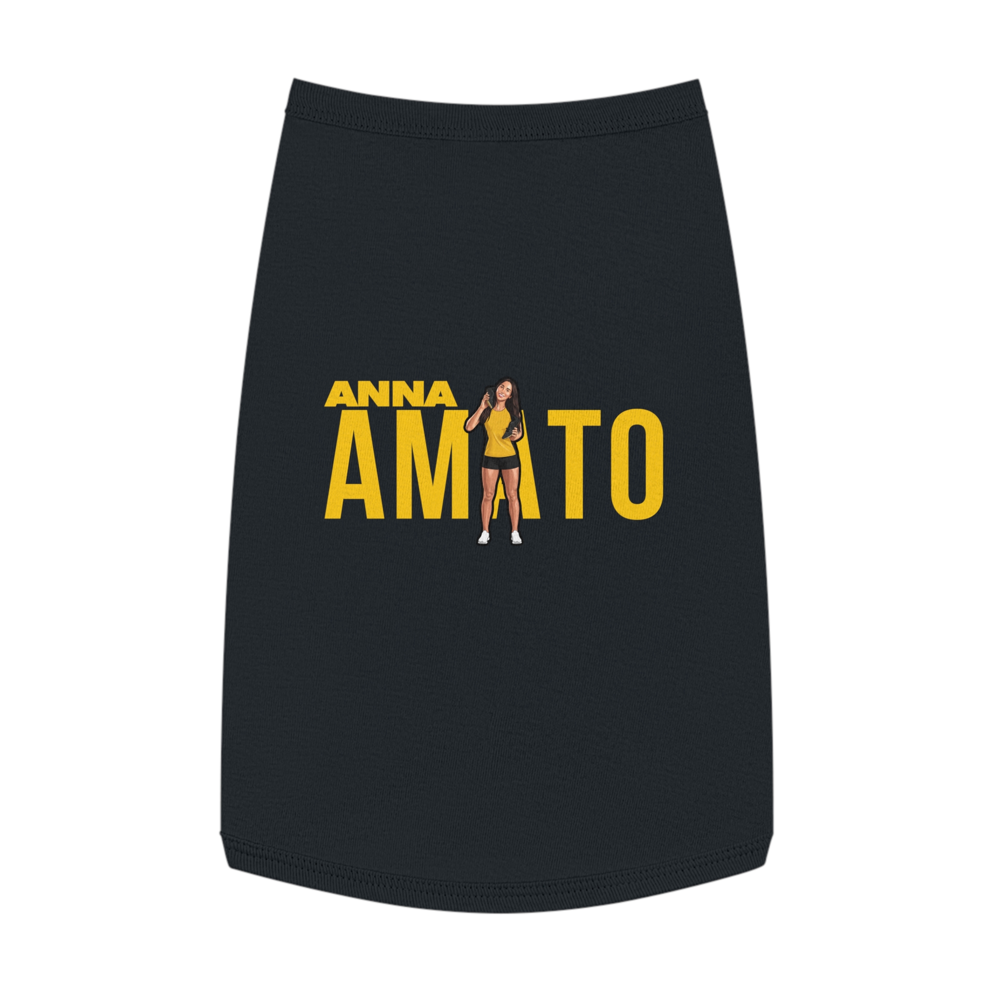 Pet Tank Top — character_player_name in Black