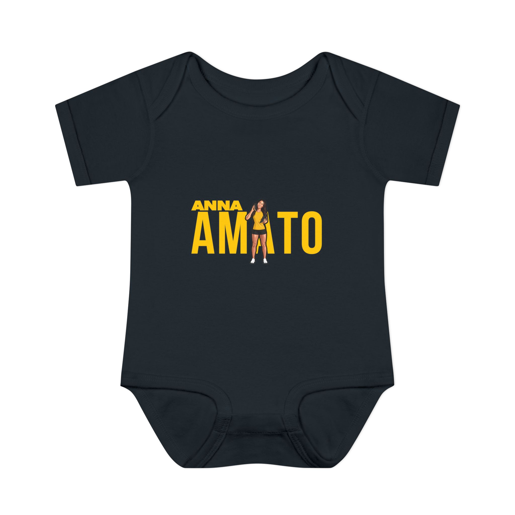Baby Onesie — character_player_name in Black