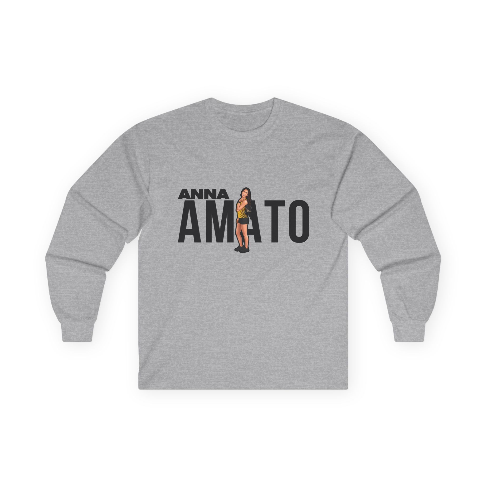 Long Sleeve Tee — character_player_name in Grey
