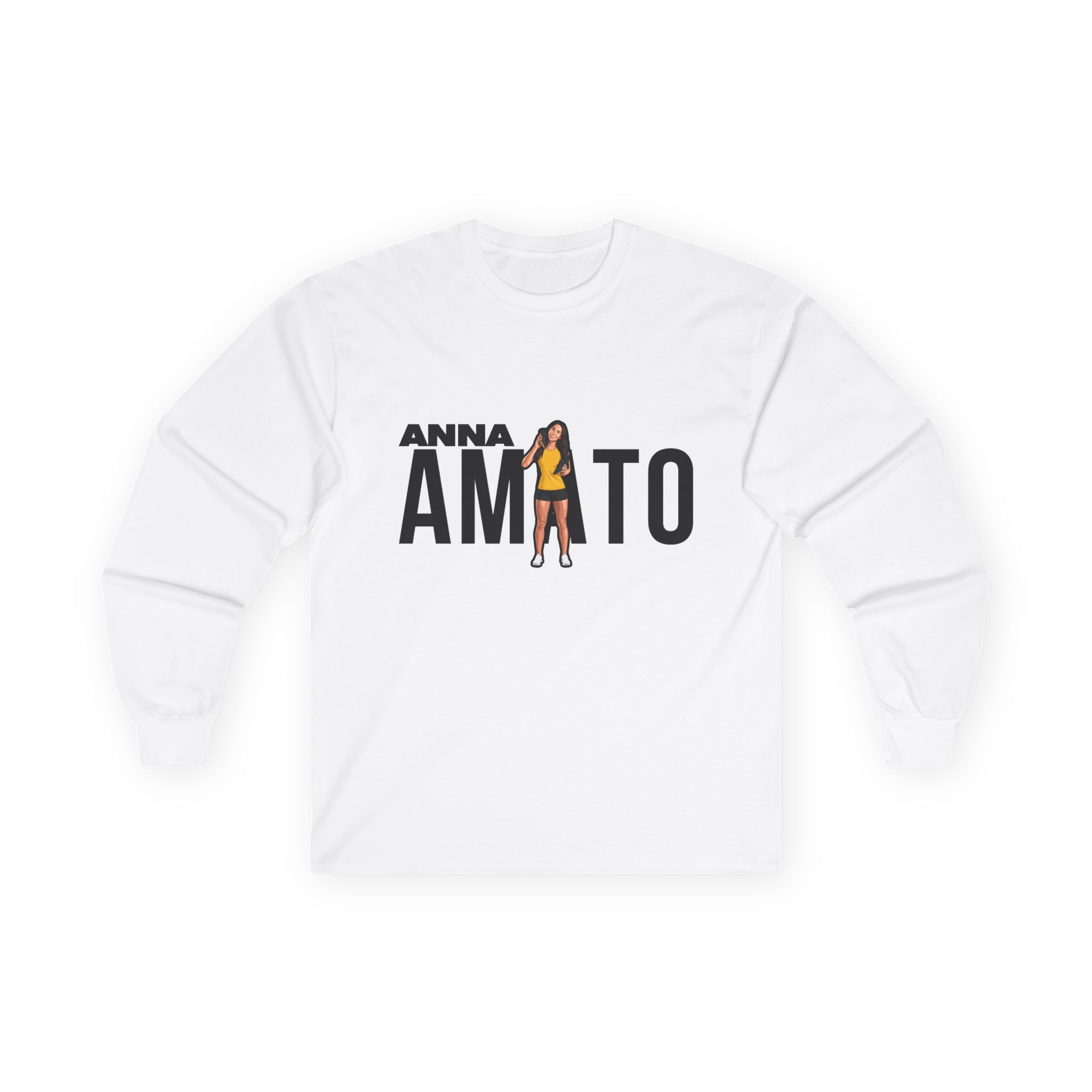 Long Sleeve Tee — character_player_name in White