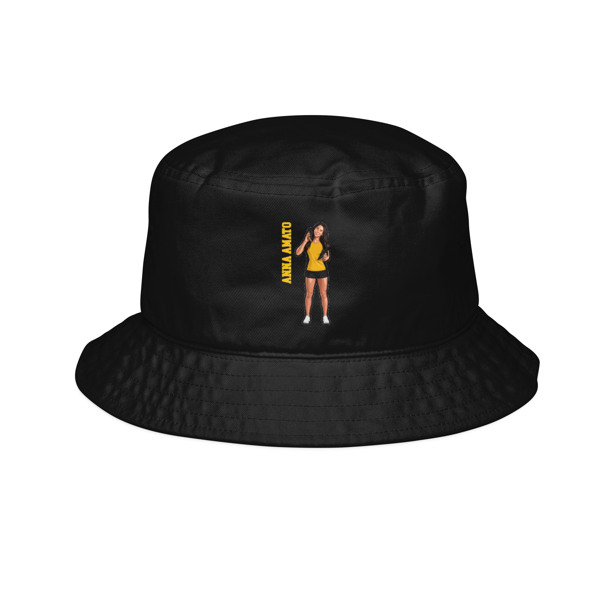 Bucket Hat — character_name_vertical in Black