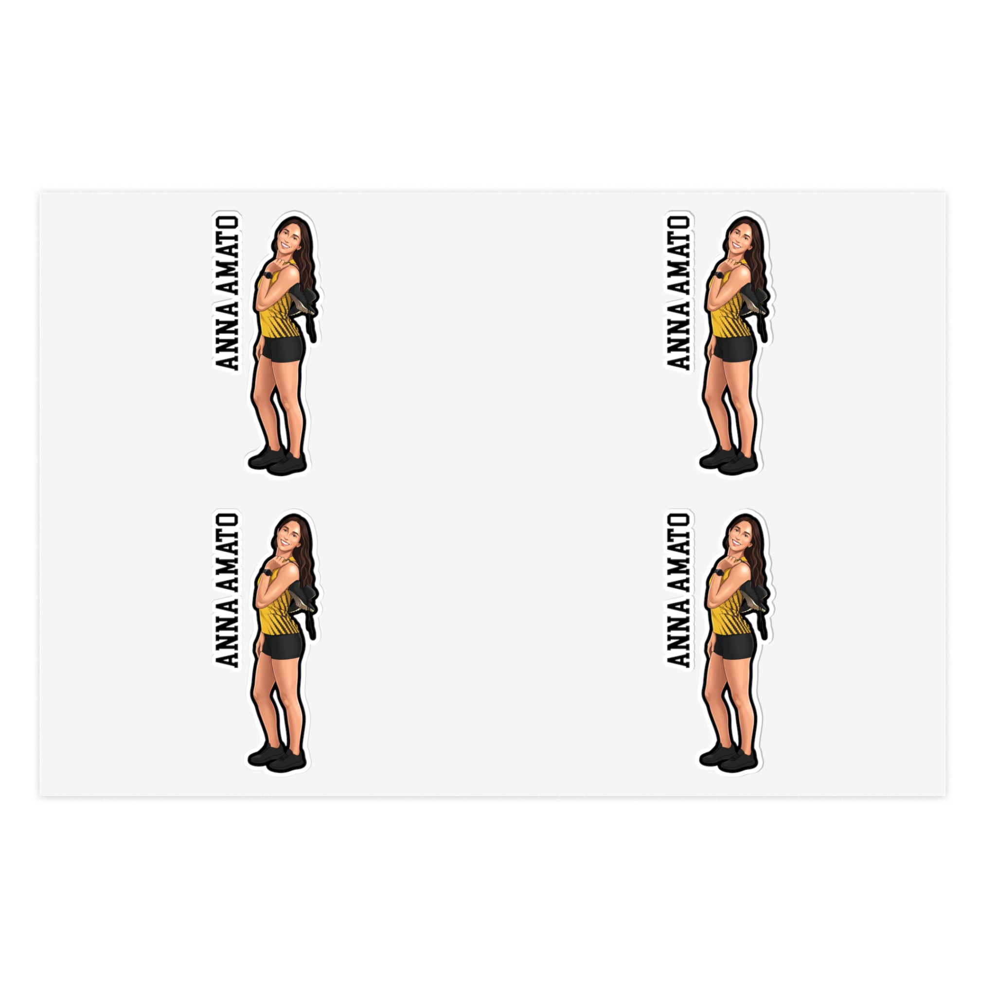 Sticker Sheet — character_name_vertical in Classic