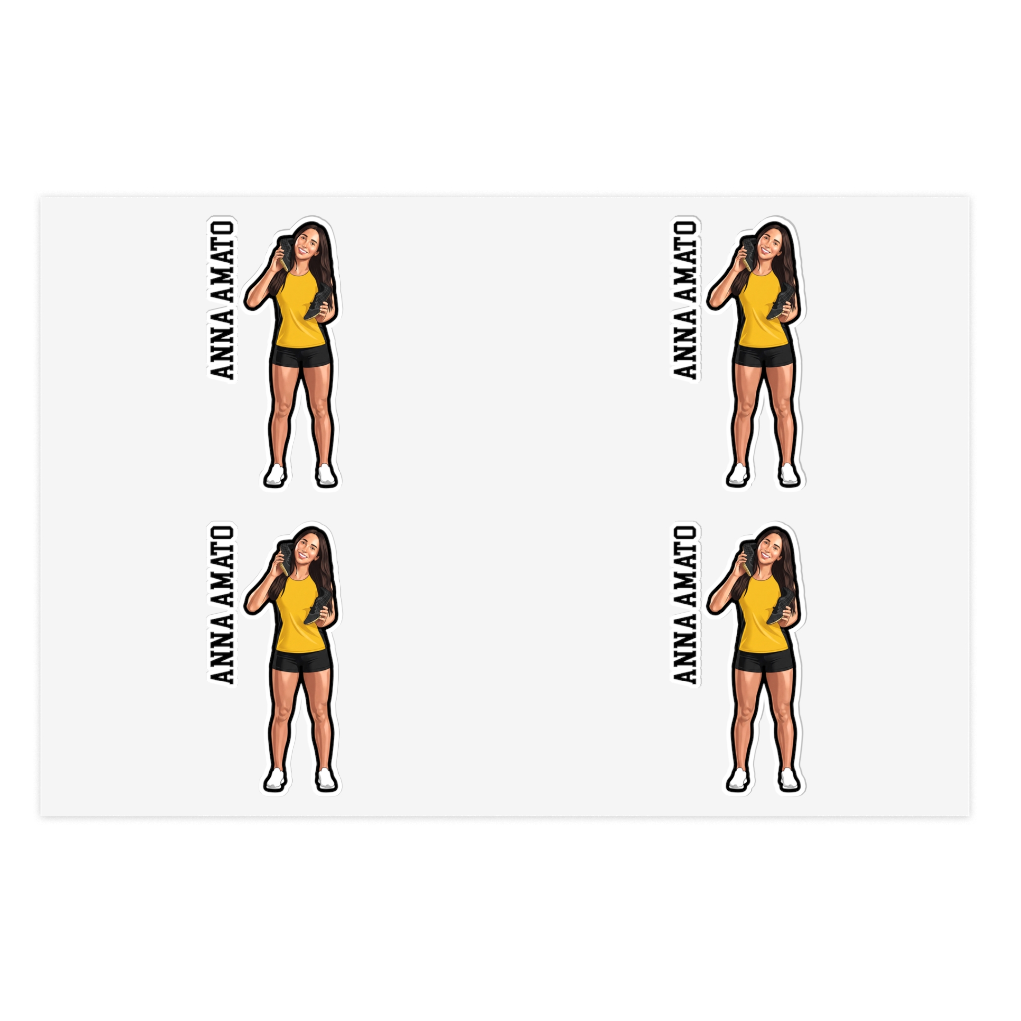 Sticker Sheet — character_name_vertical in Classic