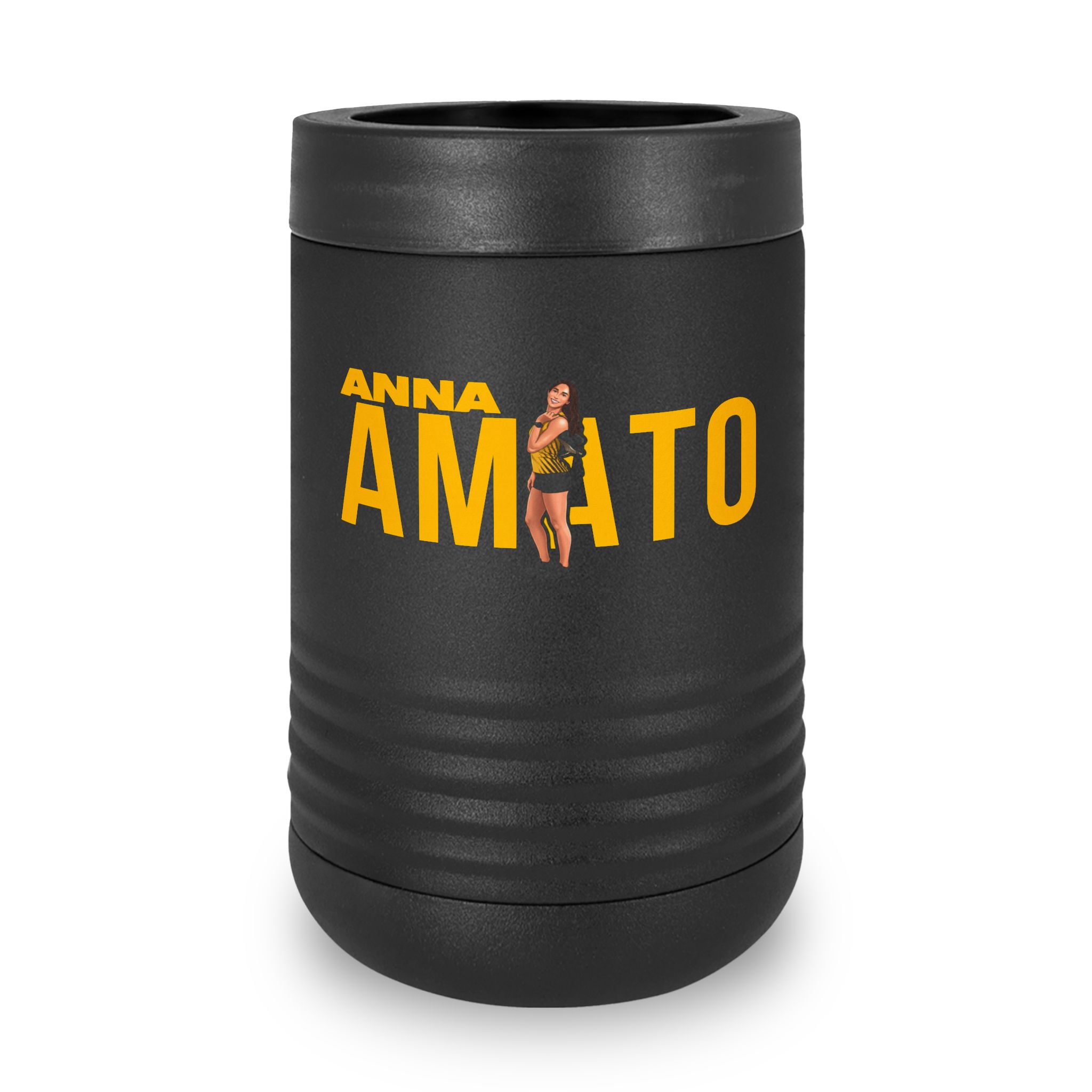 Stainless Can Cooler — character_player_name in Black