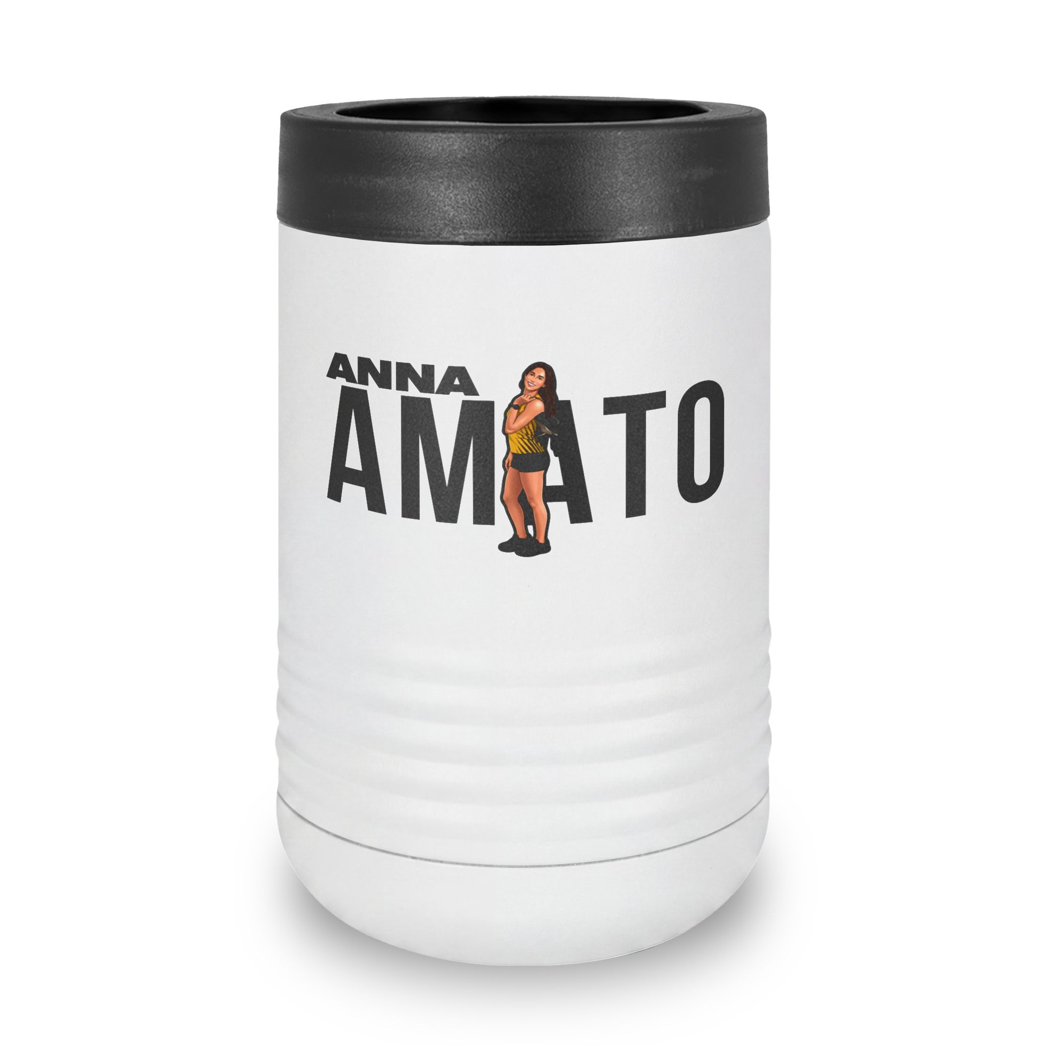 Stainless Can Cooler — character_player_name in White