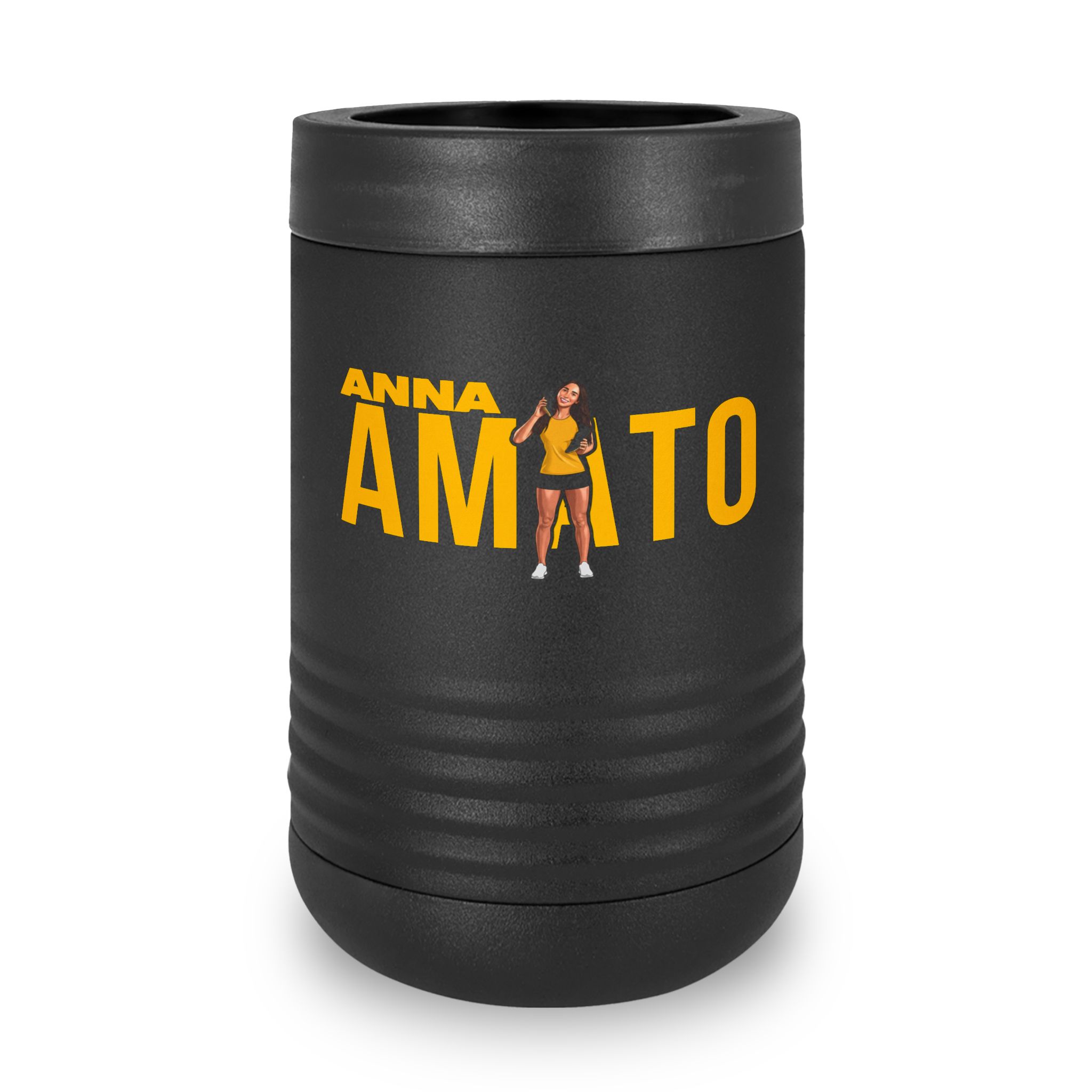 Stainless Can Cooler — character_player_name in Black