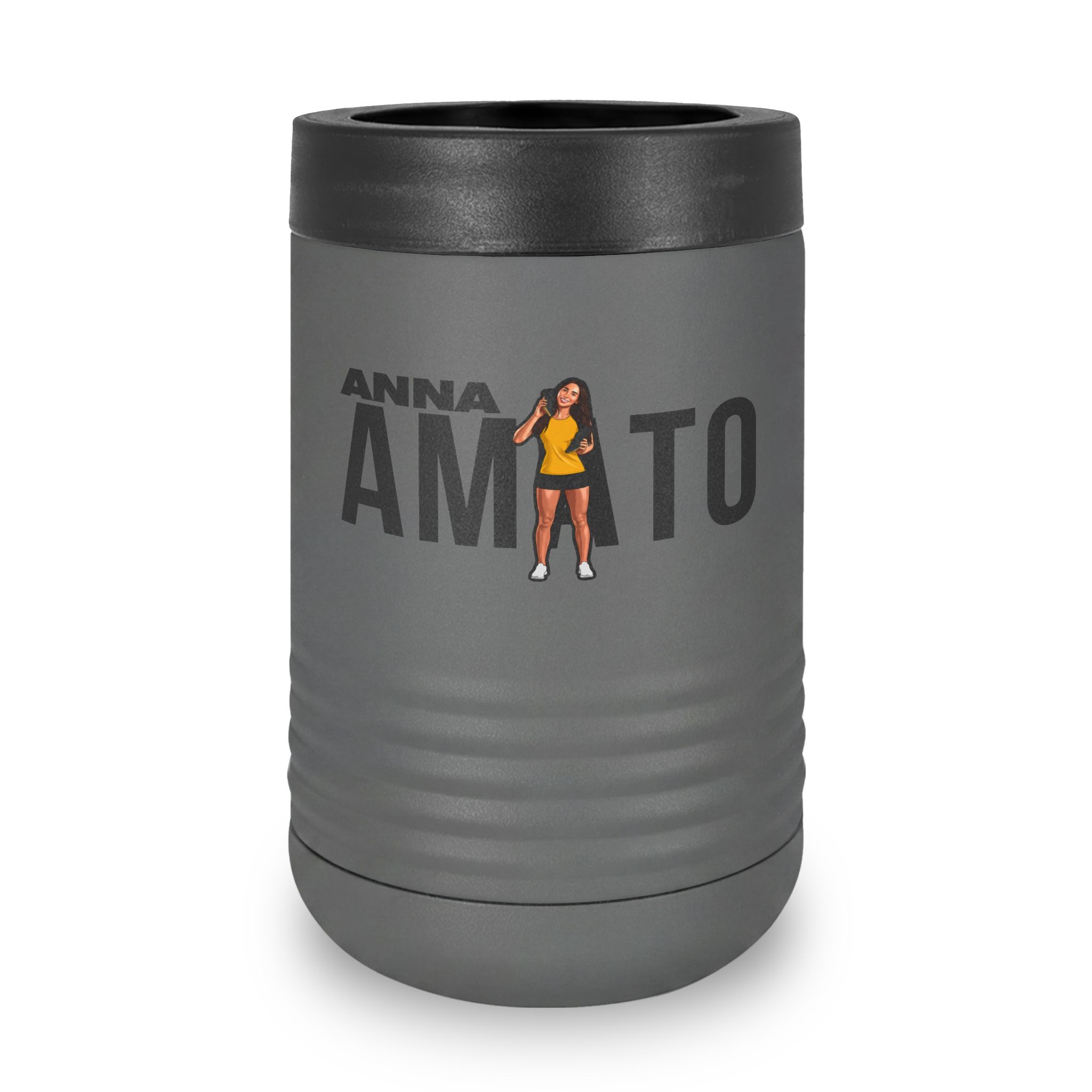 Stainless Can Cooler — character_player_name in Grey