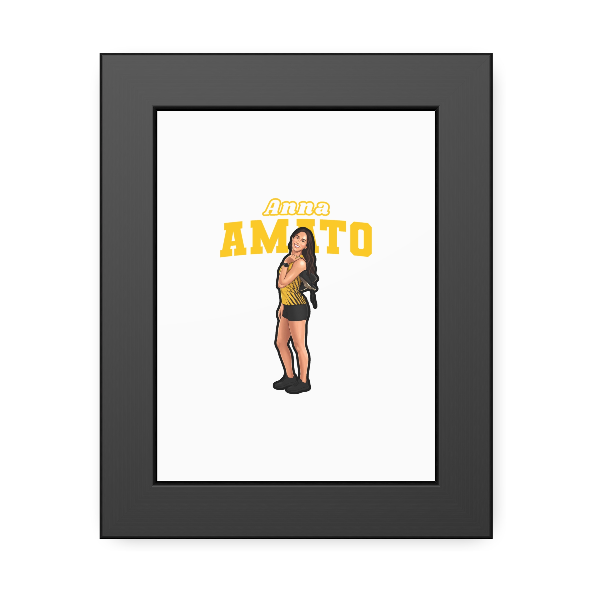 Framed Poster — character_name_arch in Black