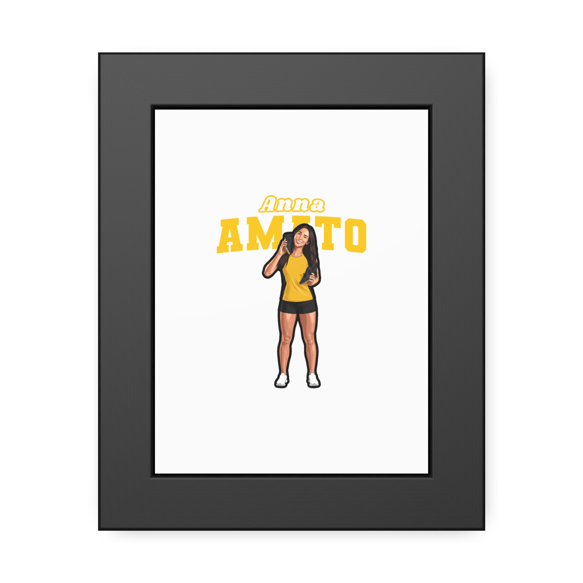 Framed Poster — character_name_arch in Black
