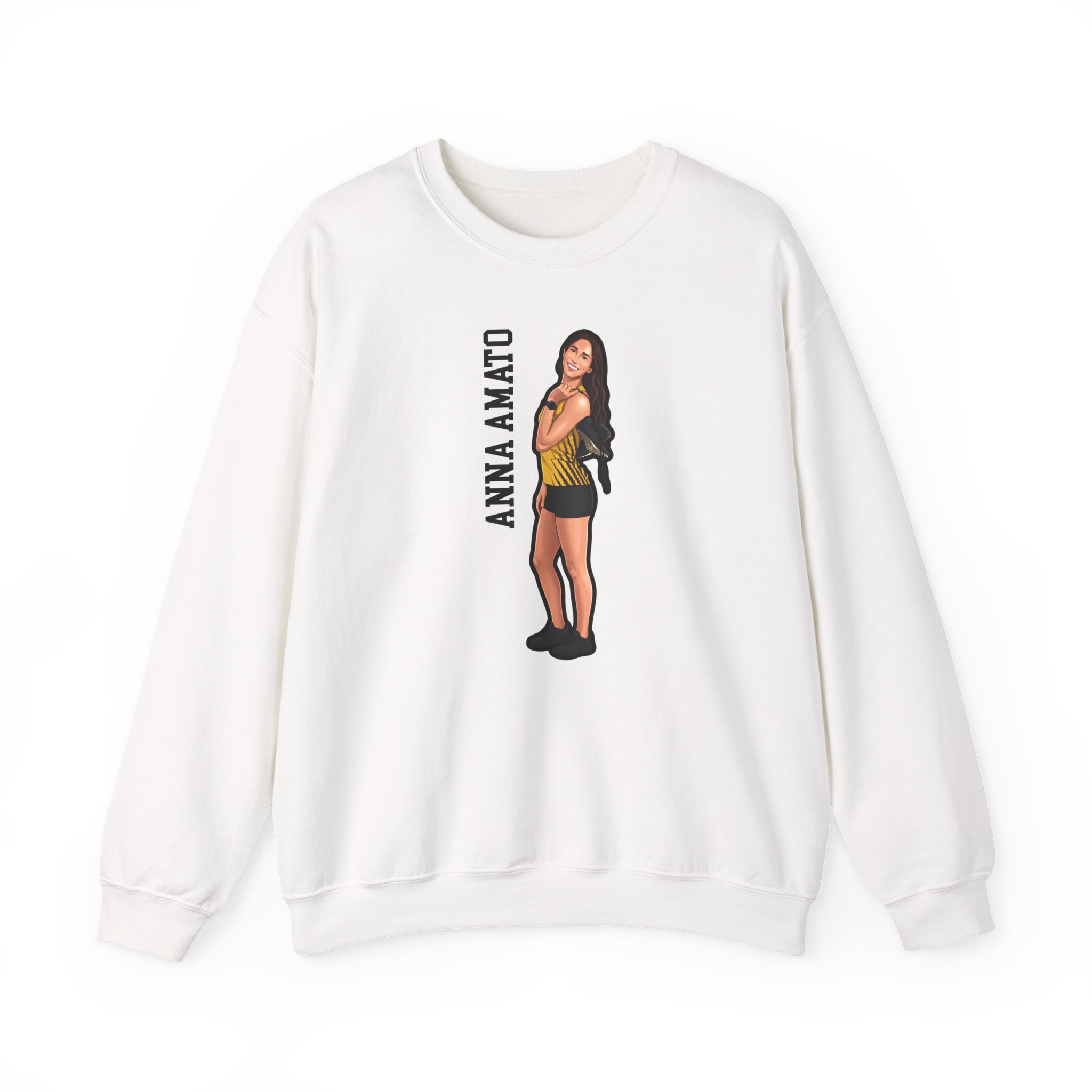 Crewneck Sweatshirt — character_name_vertical in White